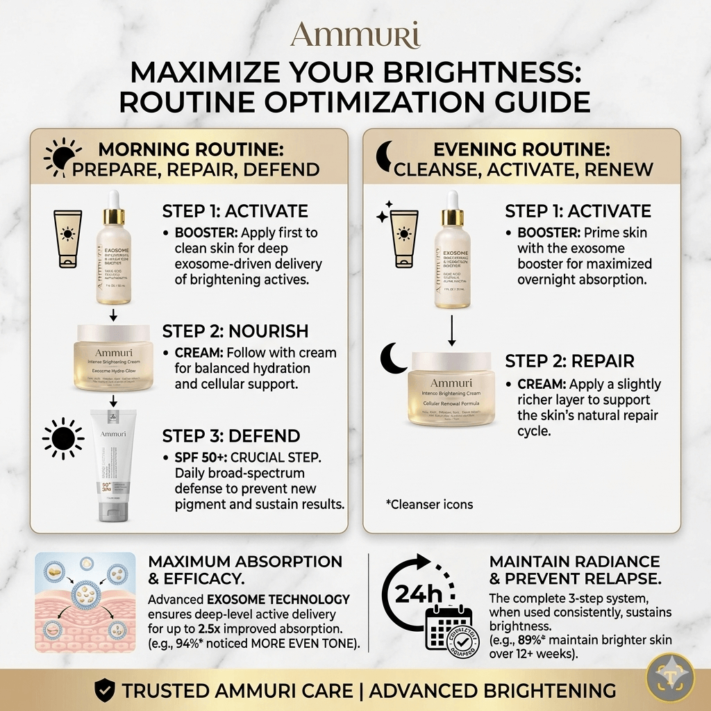 Ammuri Ultimate 3-Step Brightening System – Dark Spot Corrector Bundle with Exosome Technology