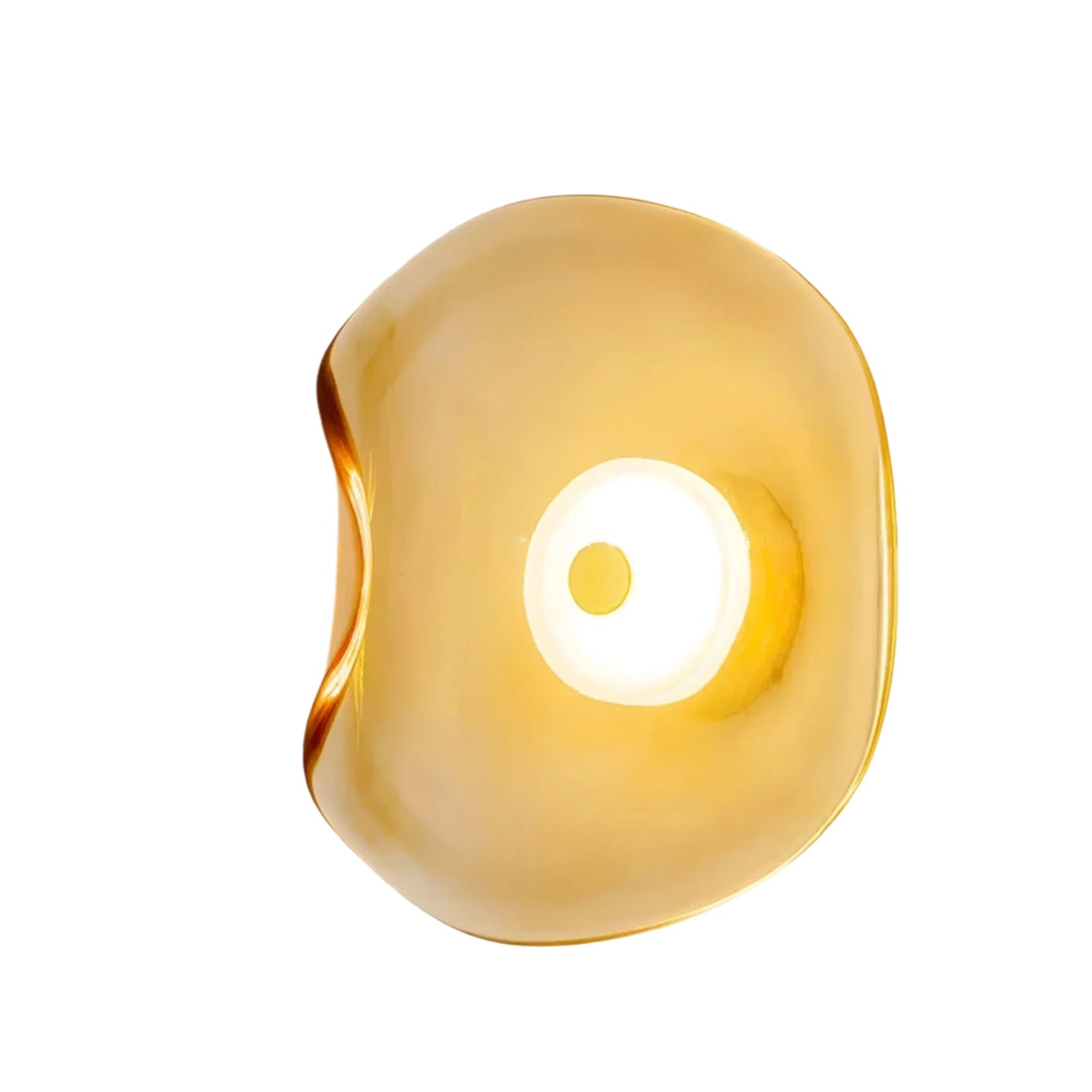 Nordic Curved Glass Wall Light LED Light With Sculpted Glass Shade