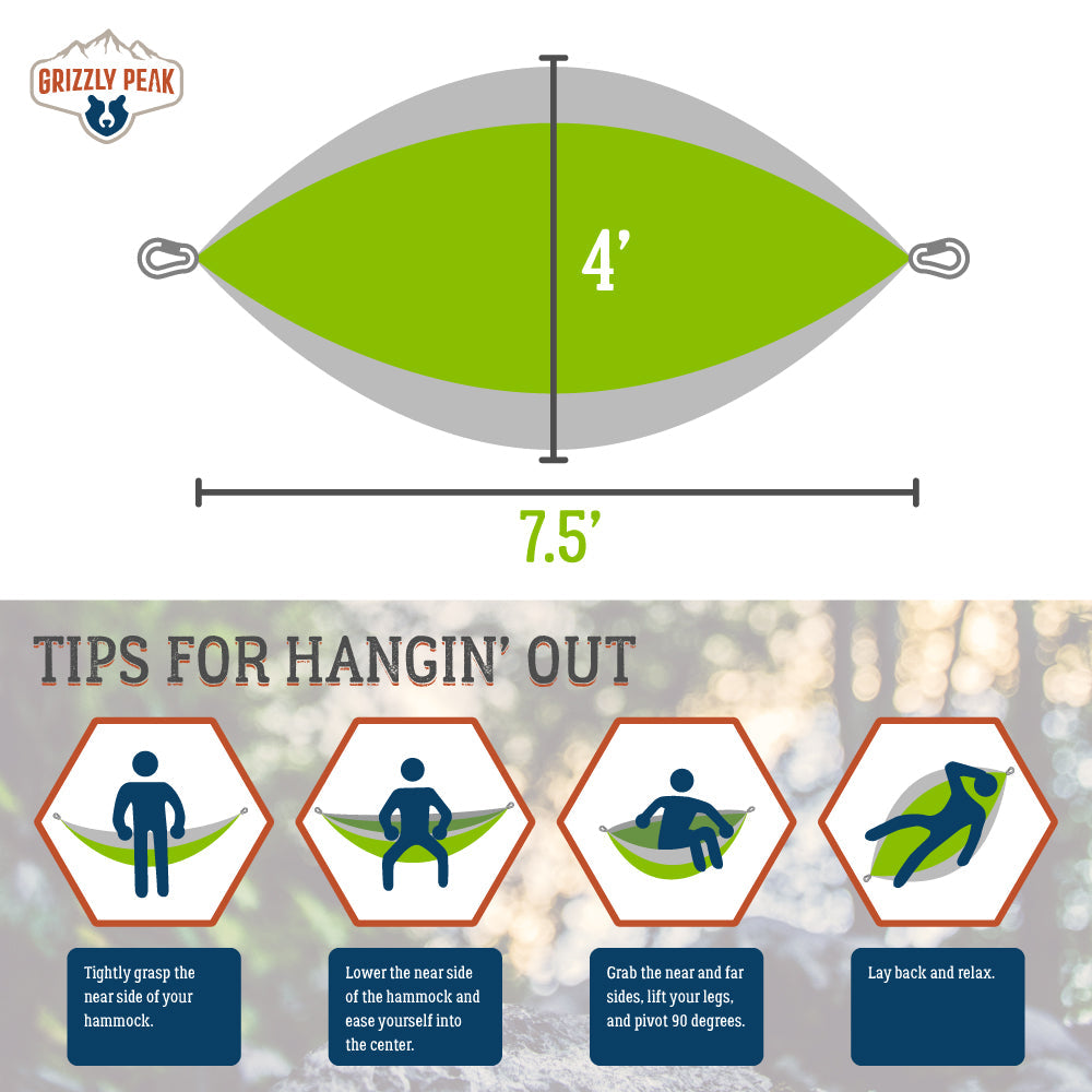 Camping Hammock, Grass & Stone