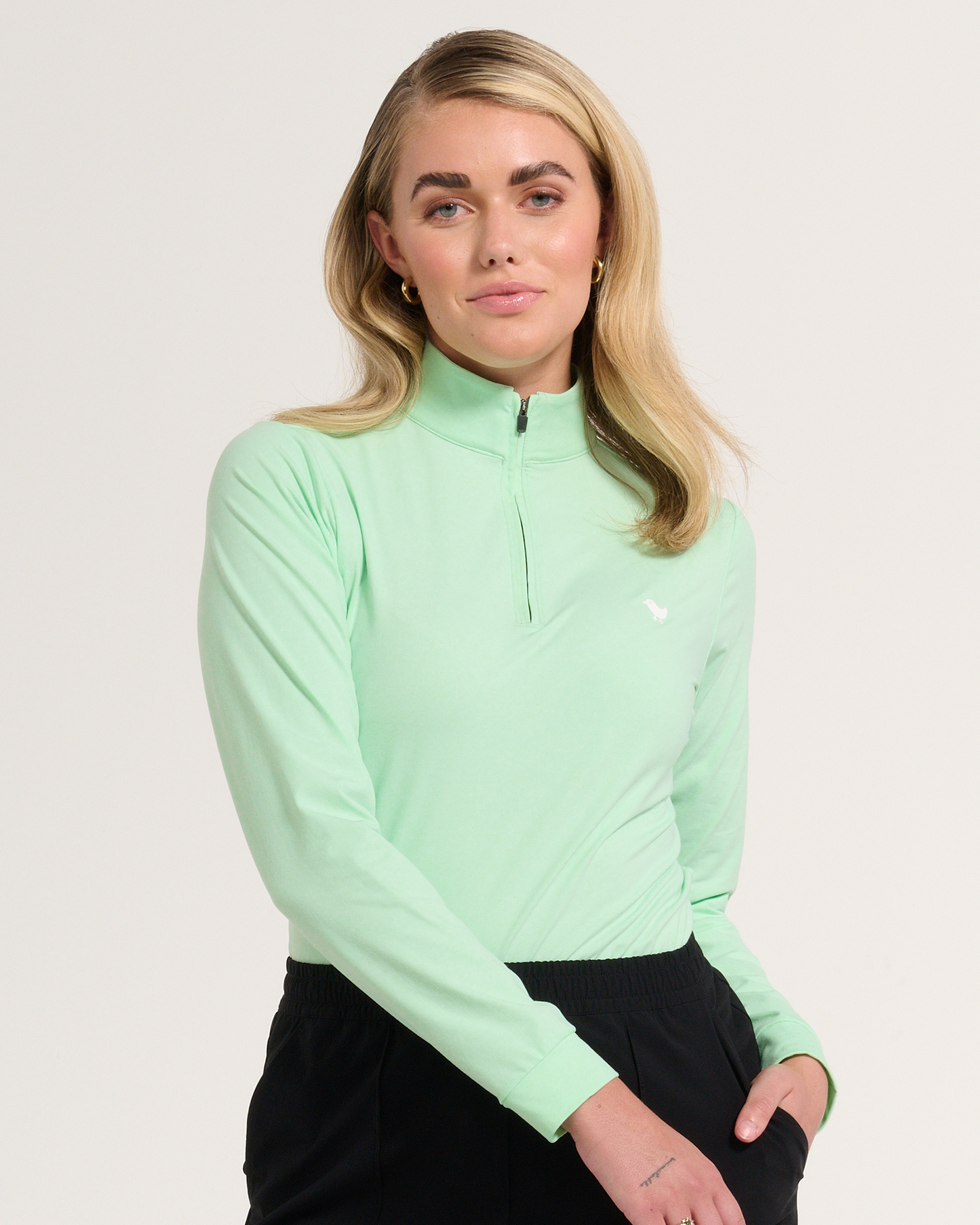 Velocity Quarterzip - Green Ash
