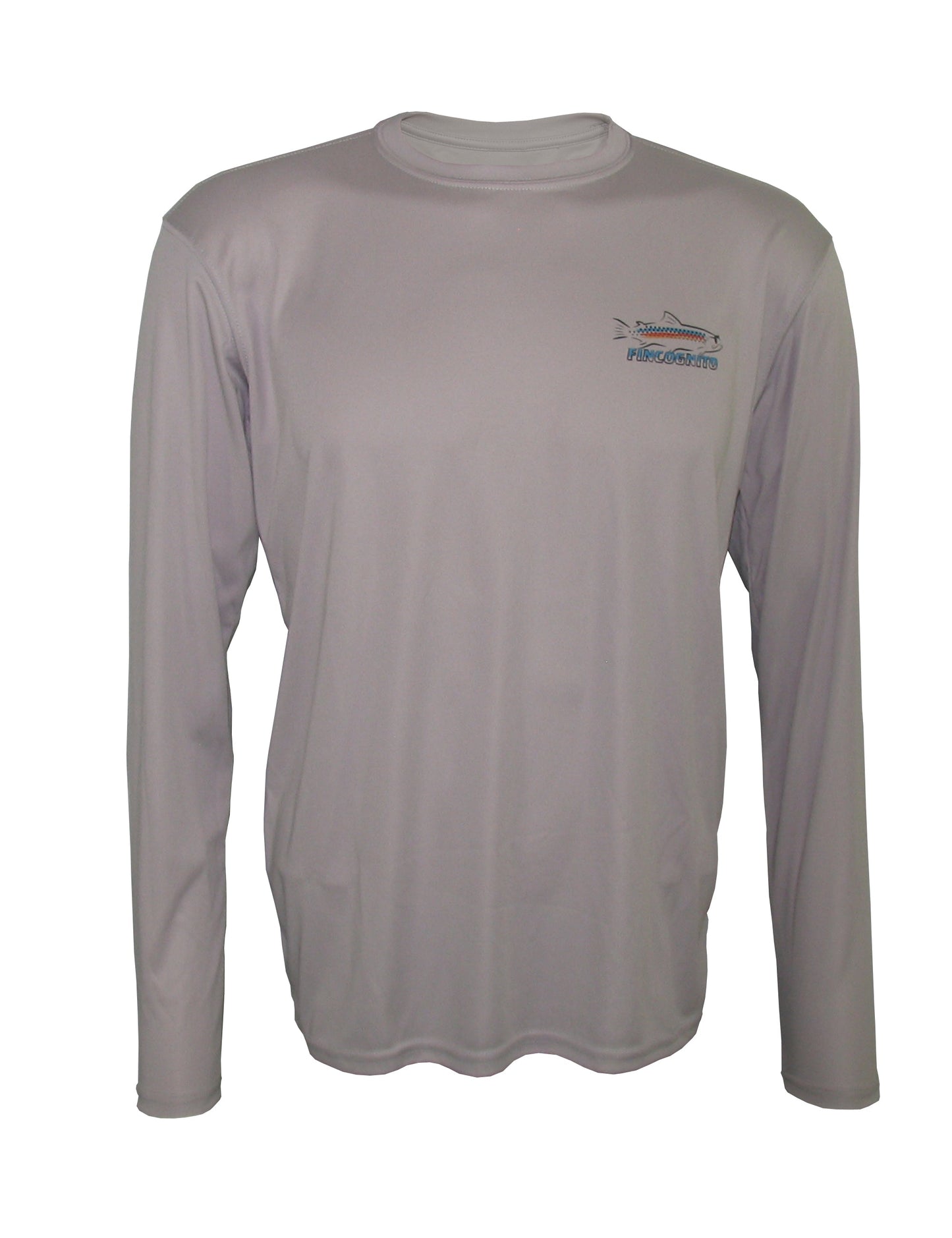 Men's Sun Protective Fishing Shirt Grey/Whiplash Rainbow Trout