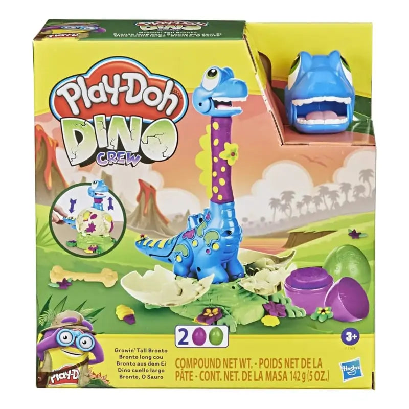 Play-Doh Growing Tall Dinosaurs & Farm Trucks Toy Set for Creative Transportation Play
