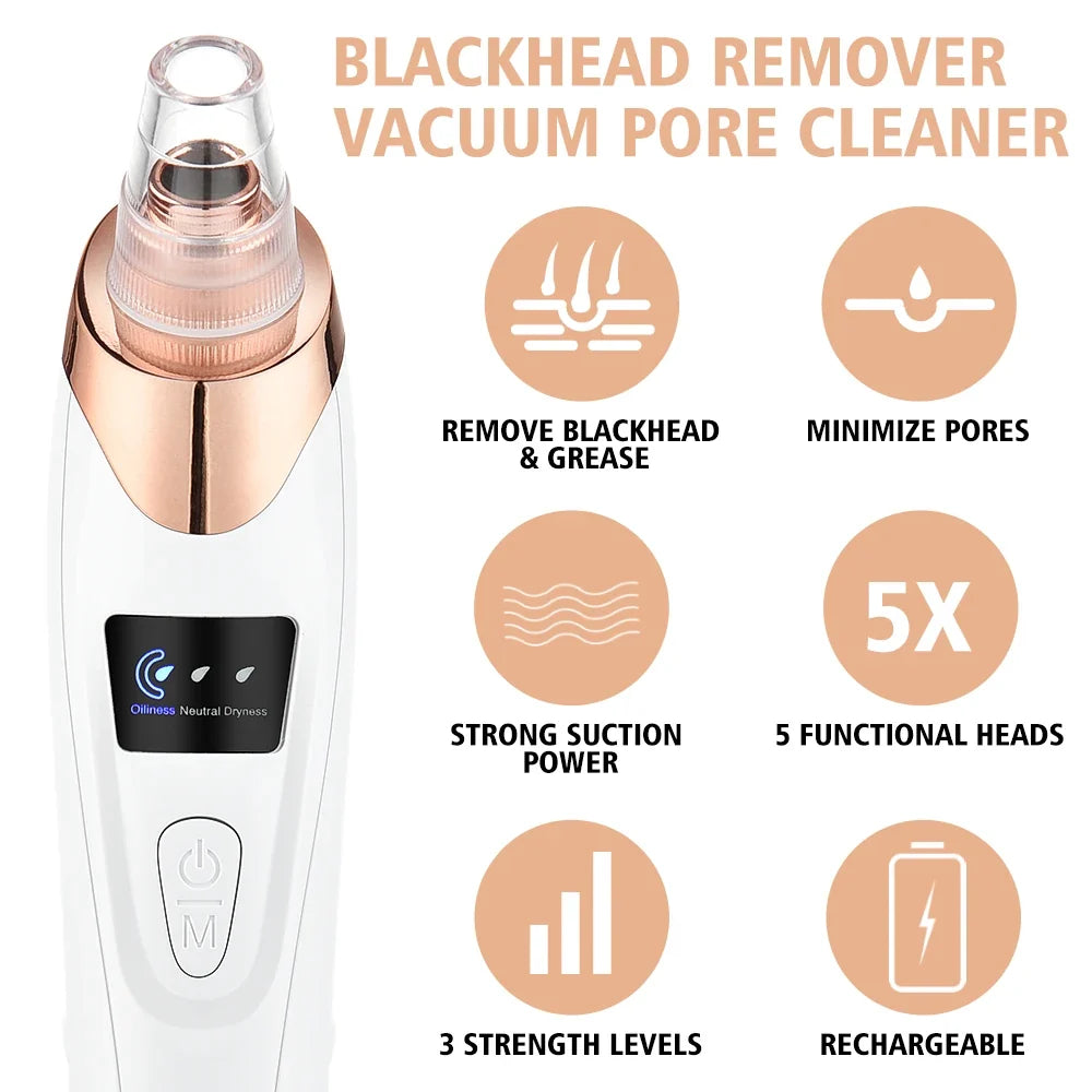 Blackhead Remover Vacuum – Electric Deep Pore Cleaner & Suction Tool for Facial Skincare