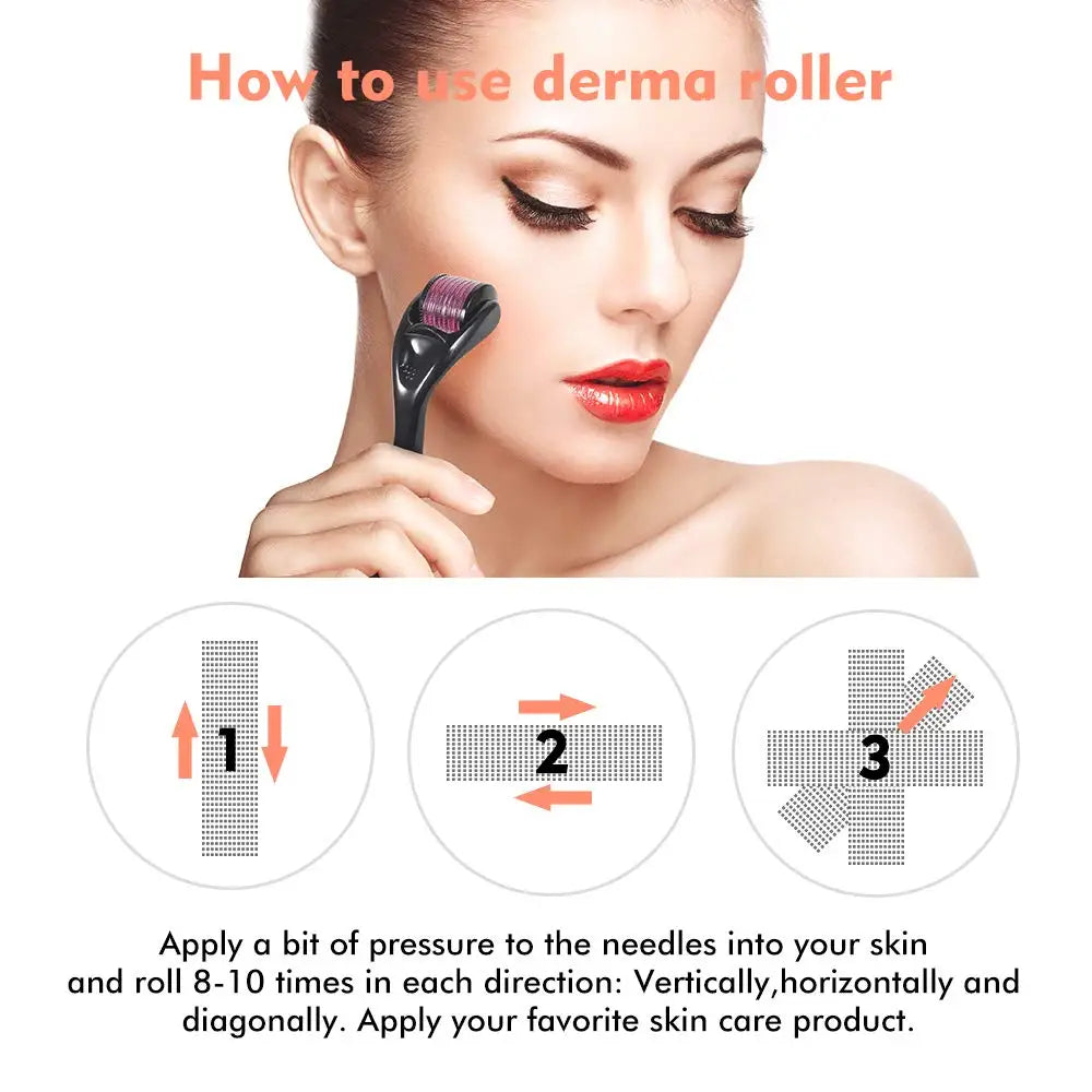 Healthy Care 540 Derma Roller needle Instrument for Face 0.2mm\0.25mm\0.3mm - Titanium Needles Skin Care Tools