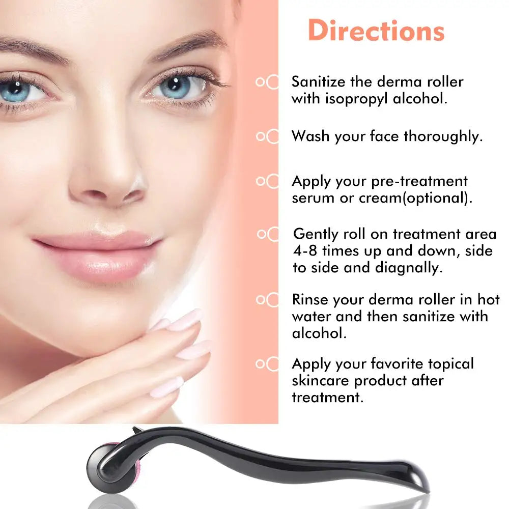 Healthy Care 540 Derma Roller needle Instrument for Face 0.2mm\0.25mm\0.3mm - Titanium Needles Skin Care Tools
