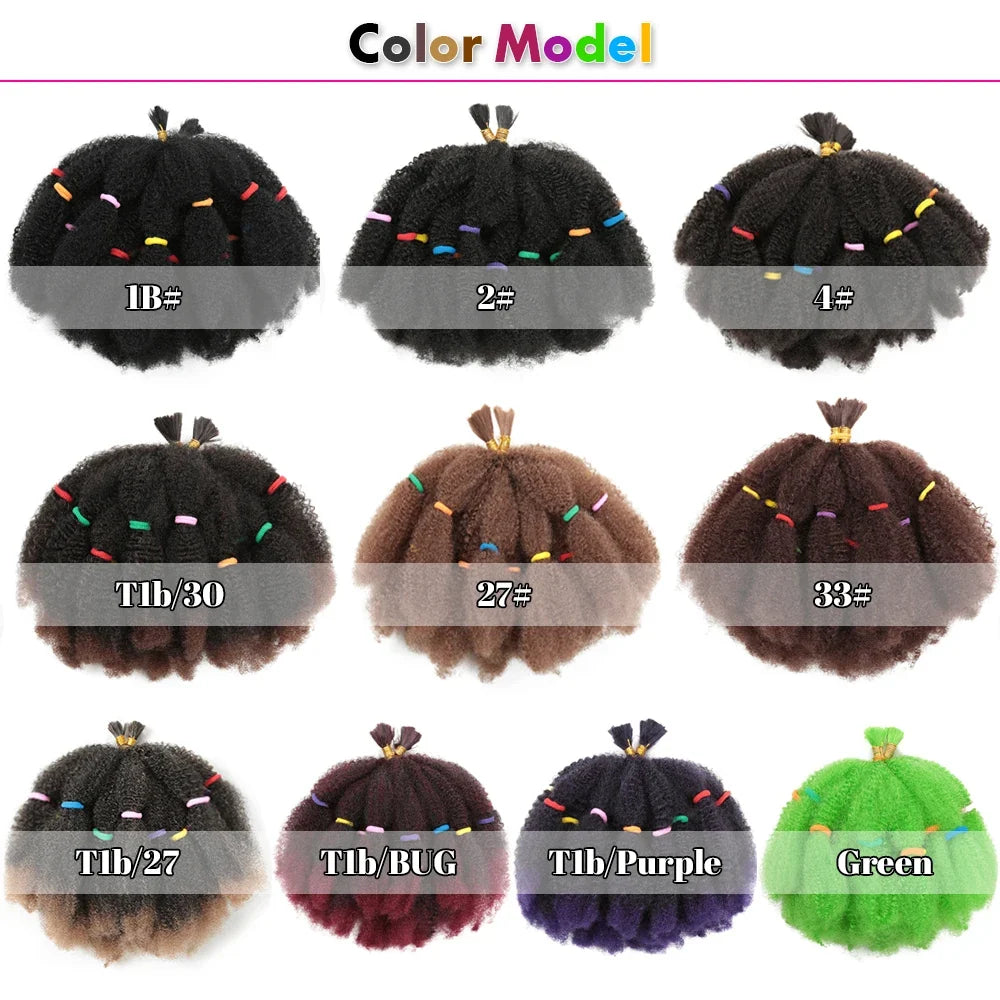 Curly Crochet – 12” Synthetic Ombre Afro Kinky Braiding Hair Extensions