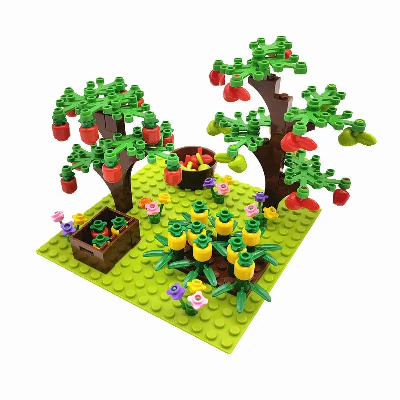 Creative City Farm Building Blocks Set with Animals: Pigpen, Doghouse, Henhouse Toys for Kids