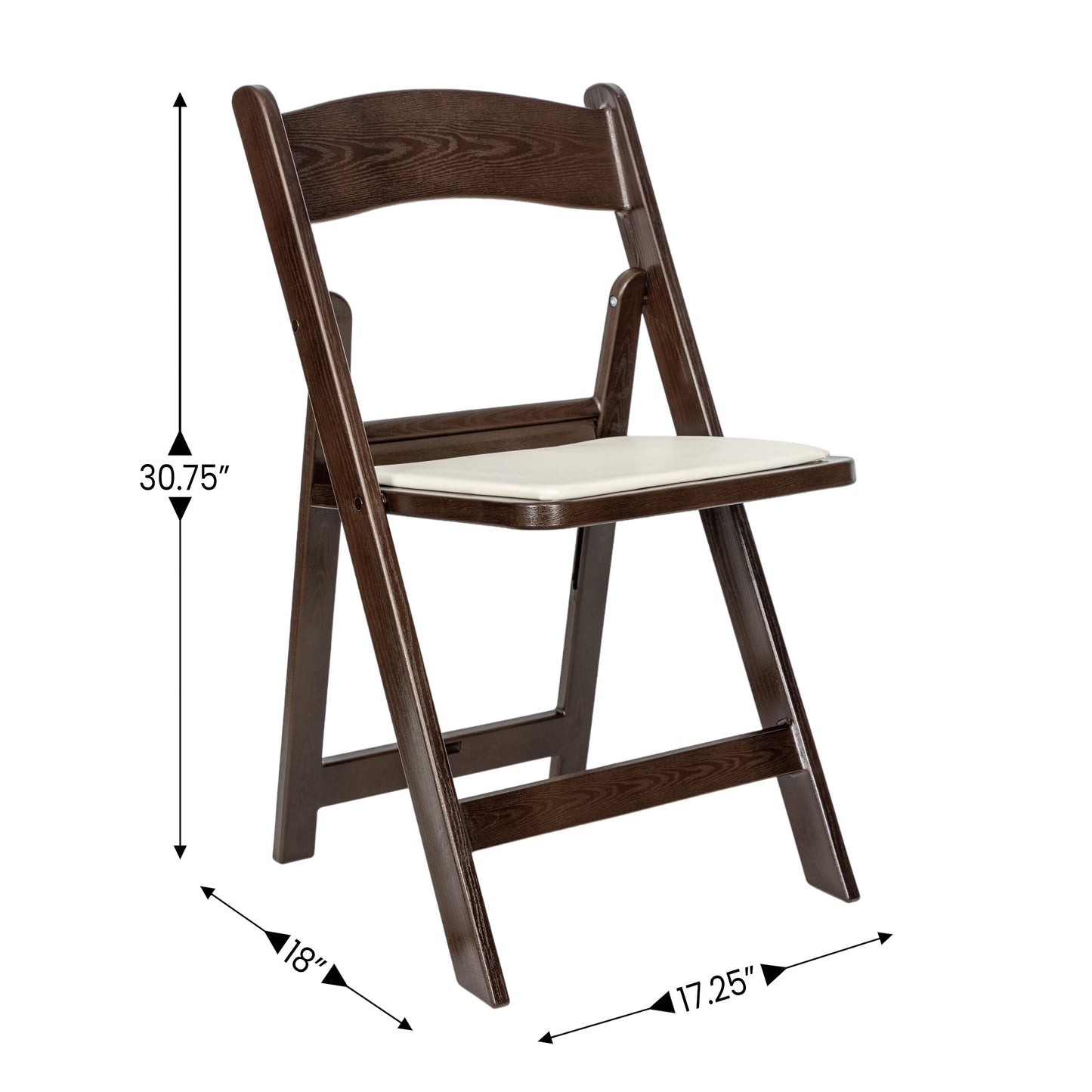 HERCULES Commercial Indoor/Outdoor Lightweight Wood Look Resin Folding Event Chair