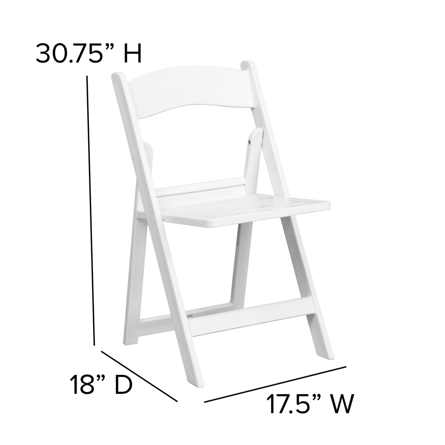 HERCULES Series 800 lb. Capacity Resin Folding Chair with Slatted Seat