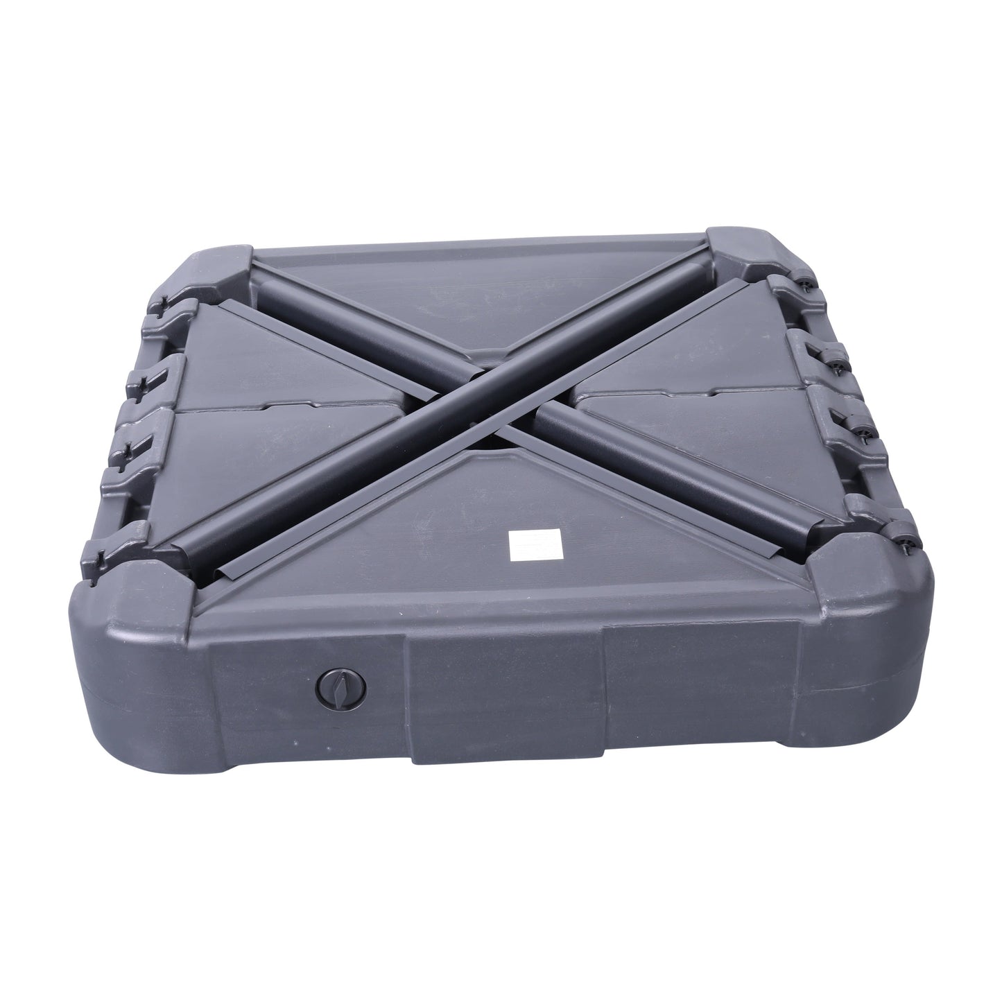 Hank Heavy Duty Weather-Resistant Universal Offset Umbrella Base with Grooved Handles and Built-In Wheels