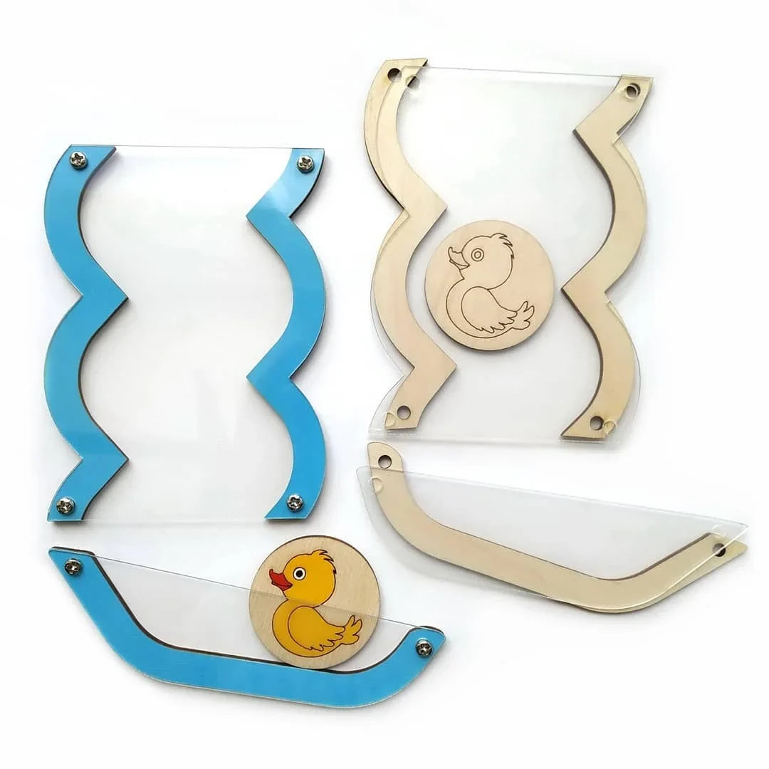 Wooden Montessori Busy Board for Babies - DIY Sensory Activity Toy with Engaging Accessories
