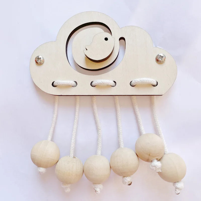 Wooden Montessori Busy Board for Babies - DIY Sensory Activity Toy with Engaging Accessories