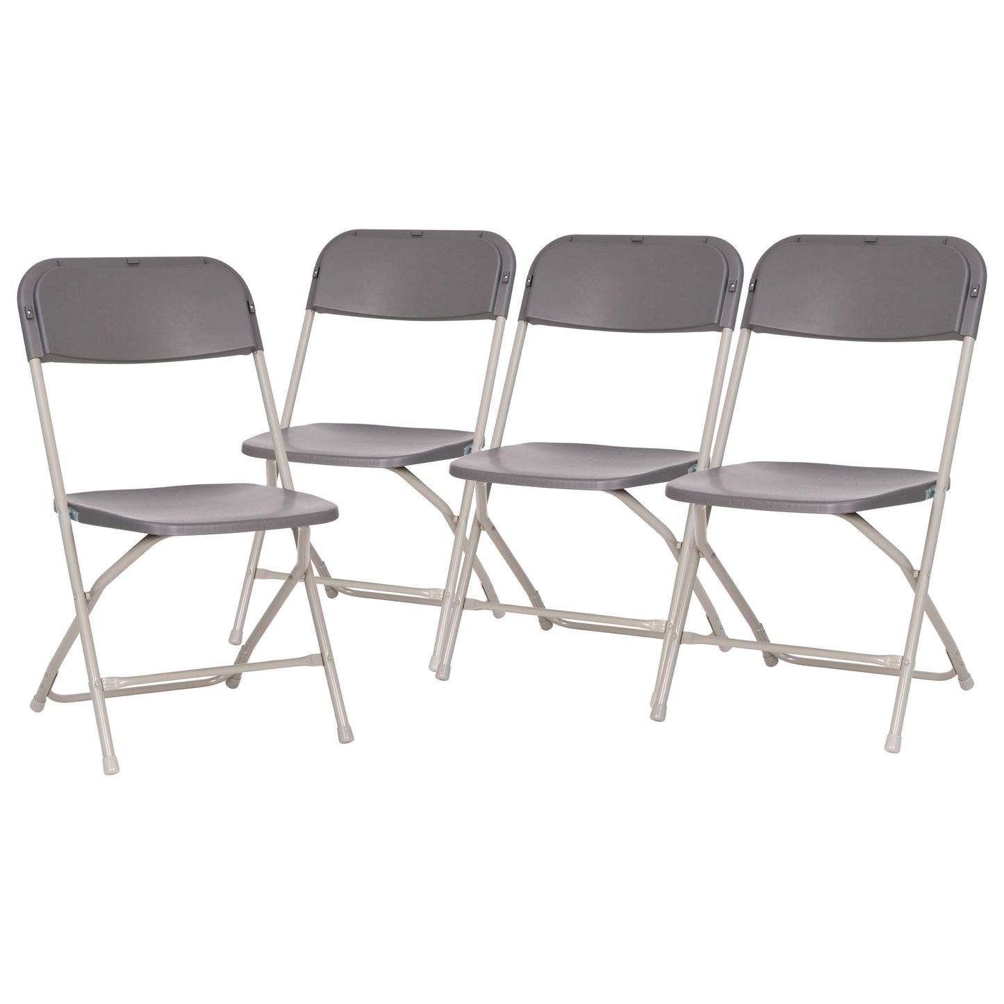 Hercules Big and Tall Commercial Folding Chair - Extra Wide 650LB. Capacity - Durable Plastic - 4-Pack