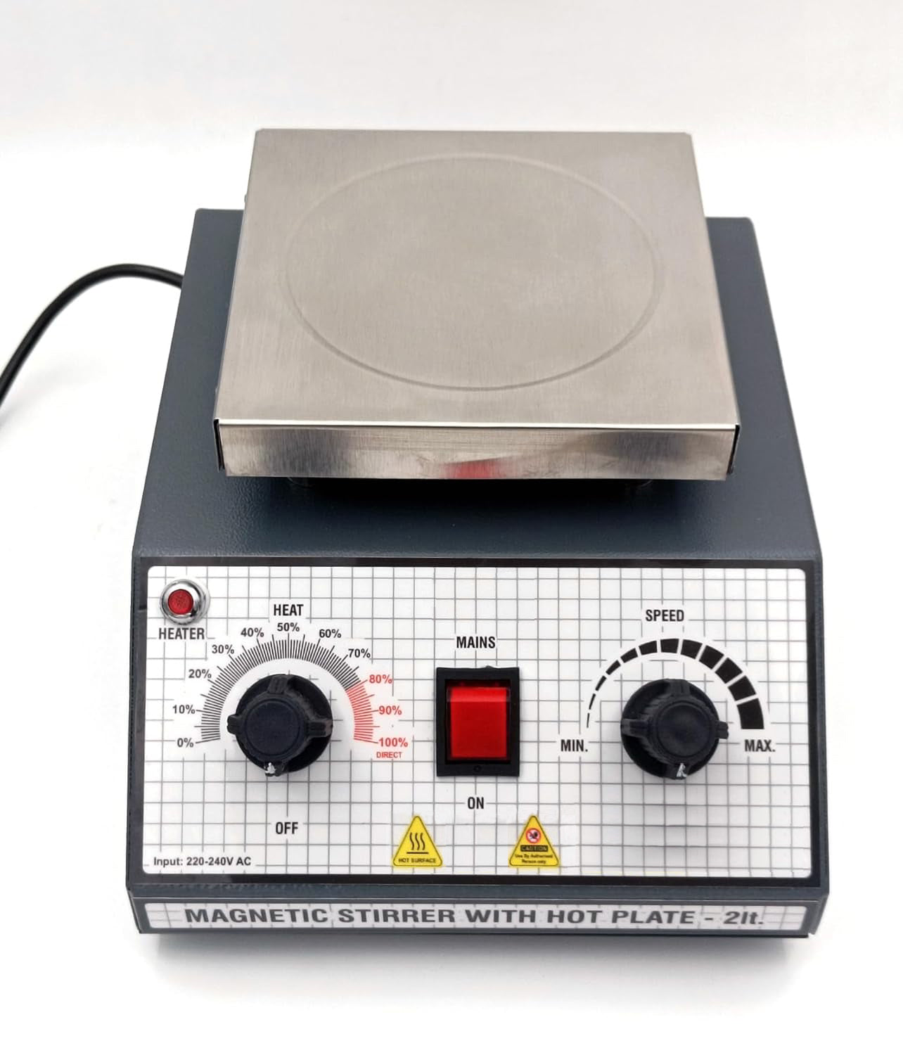 Magnetic Stirrer with Hot Plate 2L Superior (Teflon Magnet Bar not included)