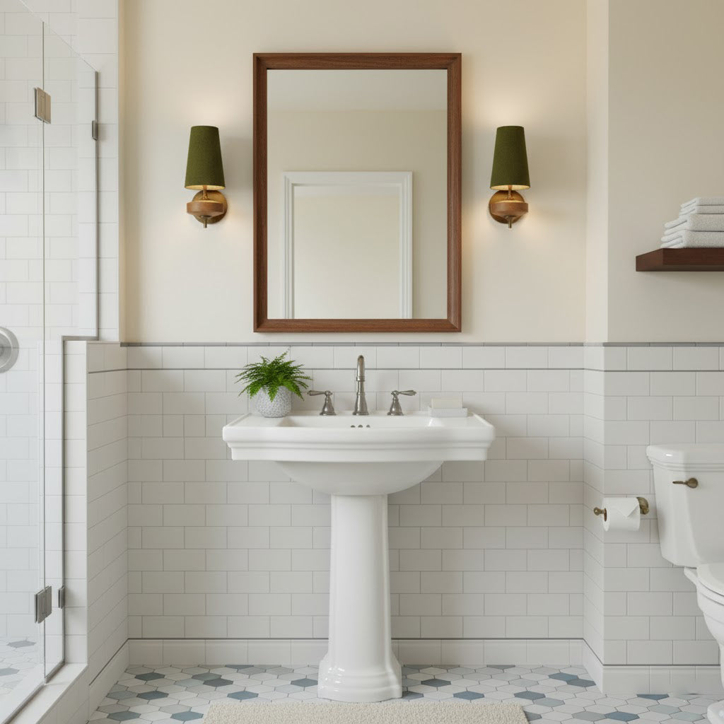Tapered Shade Wall Light Sconce With Sculpted Base