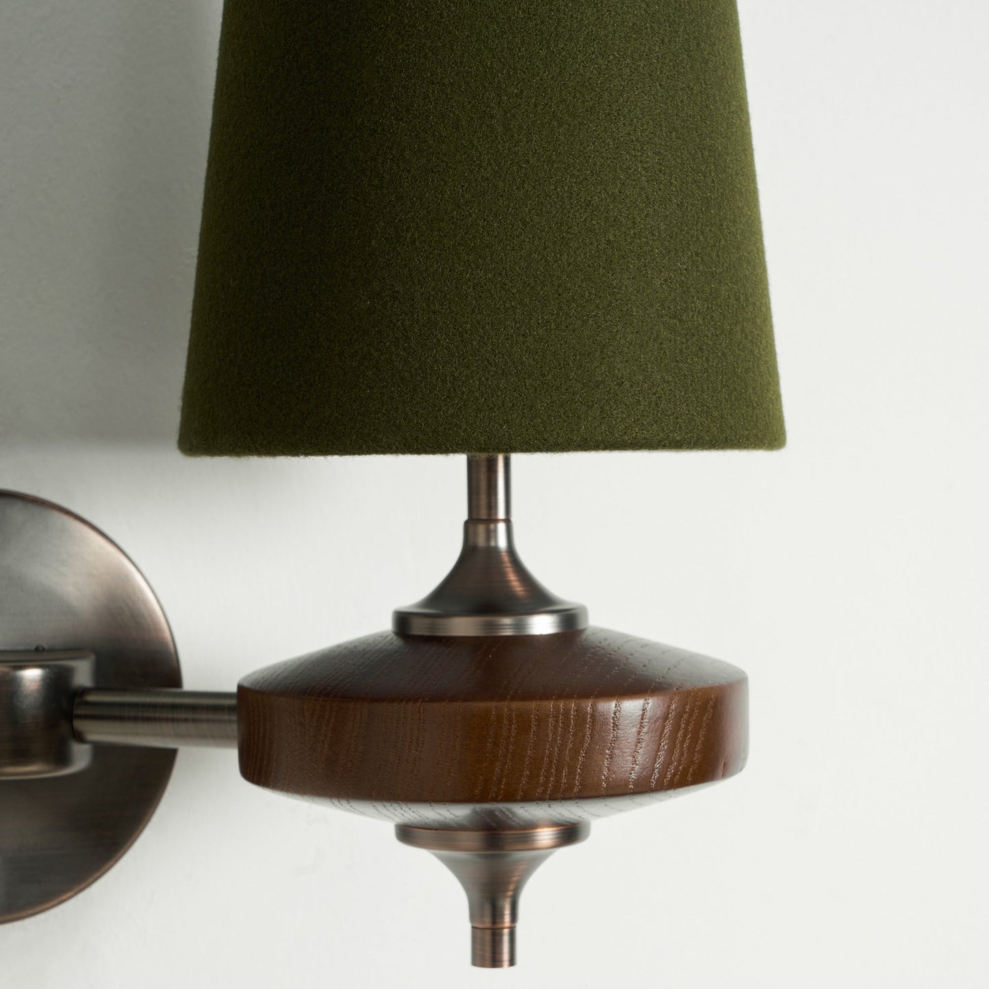 Tapered Shade Wall Light Sconce With Sculpted Base