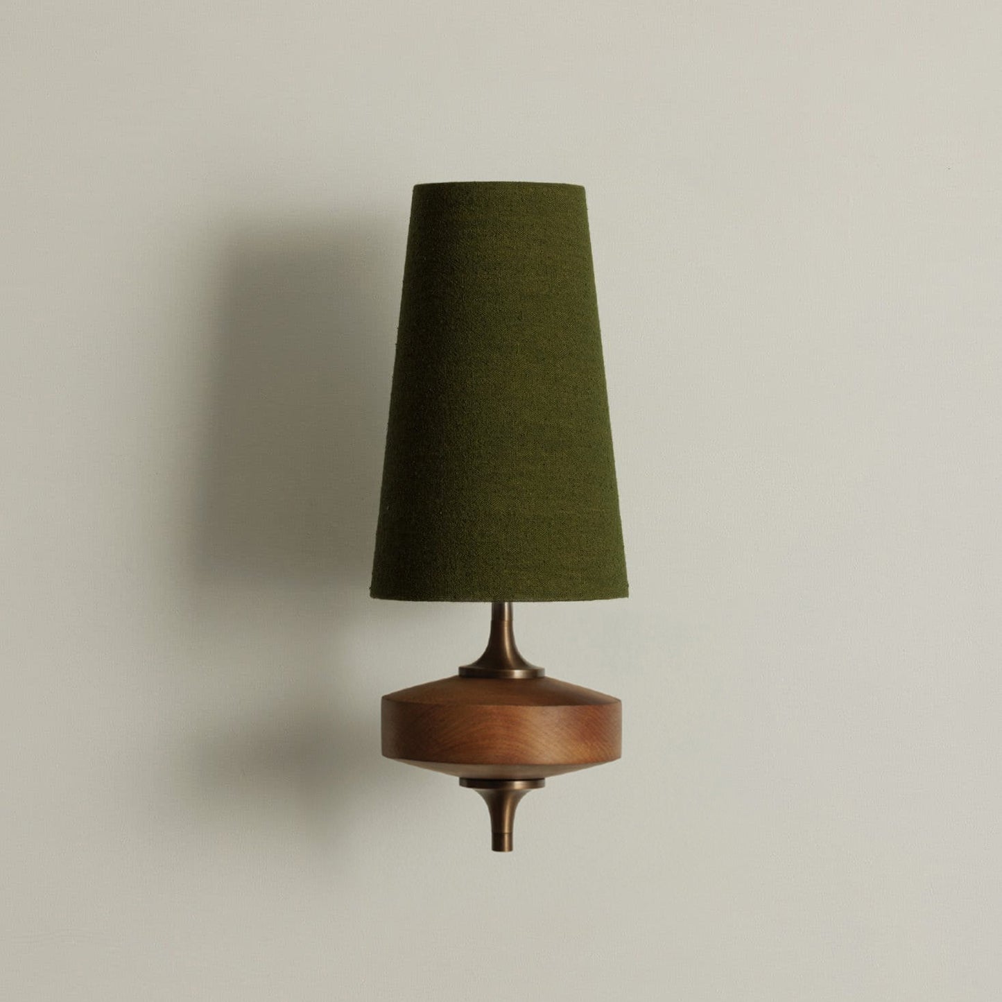 Tapered Shade Wall Light Sconce With Sculpted Base