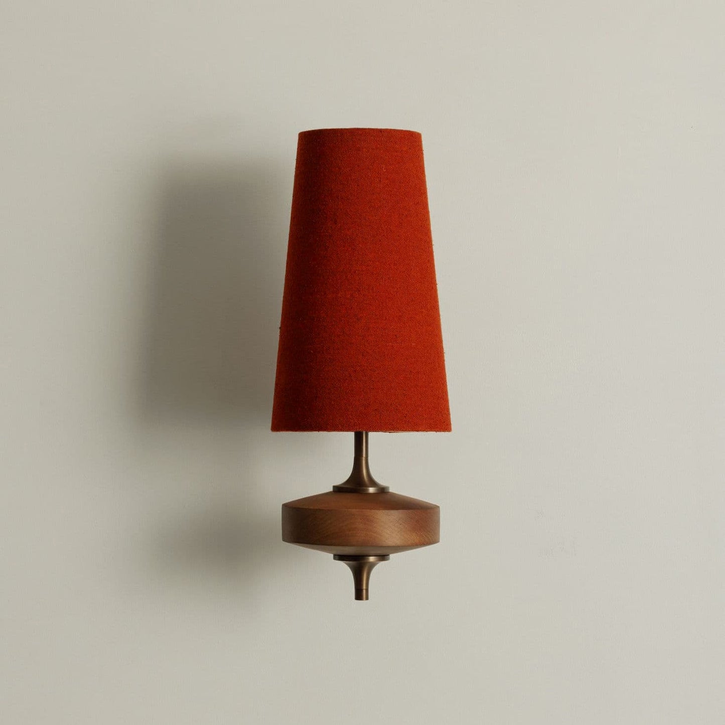 Tapered Shade Wall Light Sconce With Sculpted Base