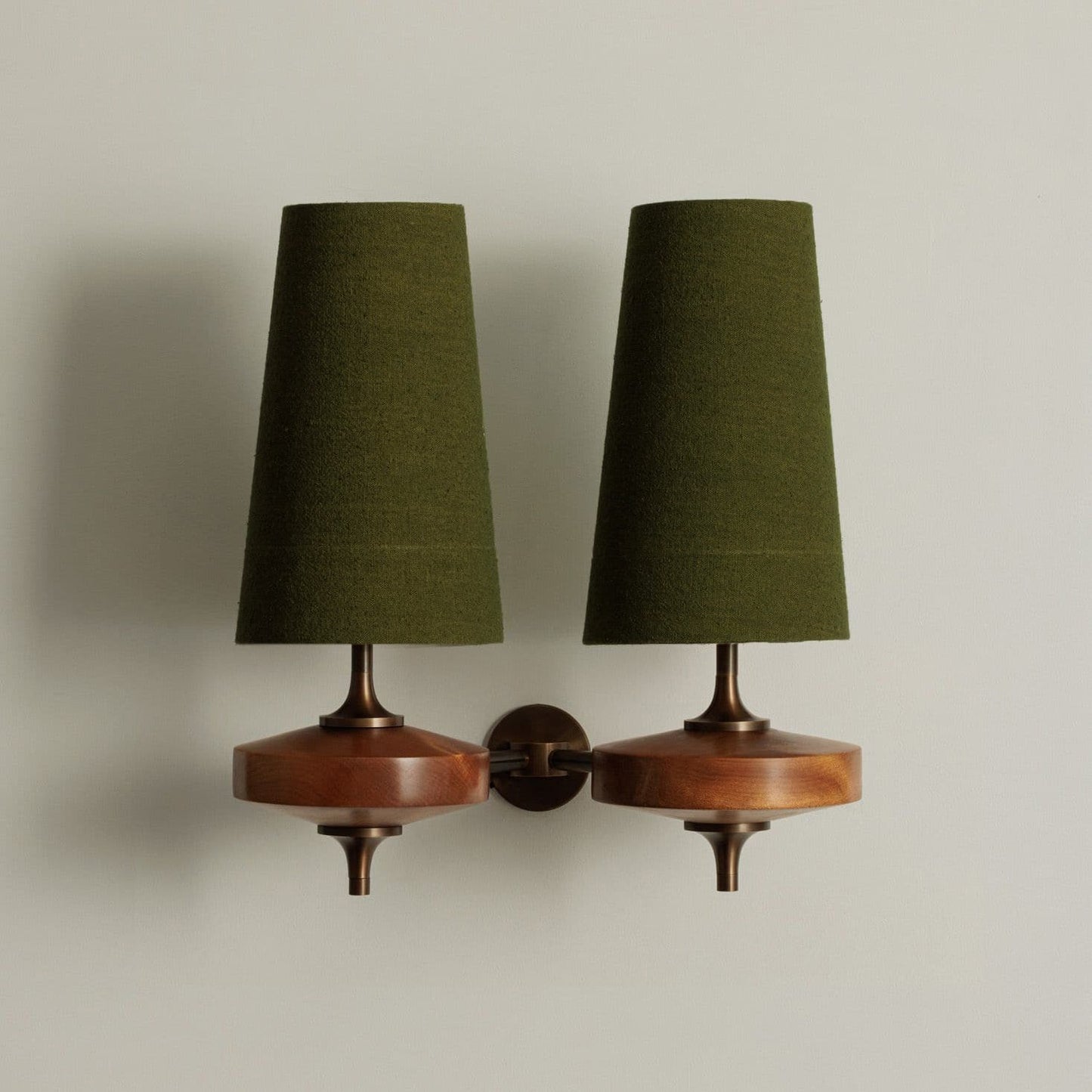 Tapered Shade Wall Light Sconce With Sculpted Base