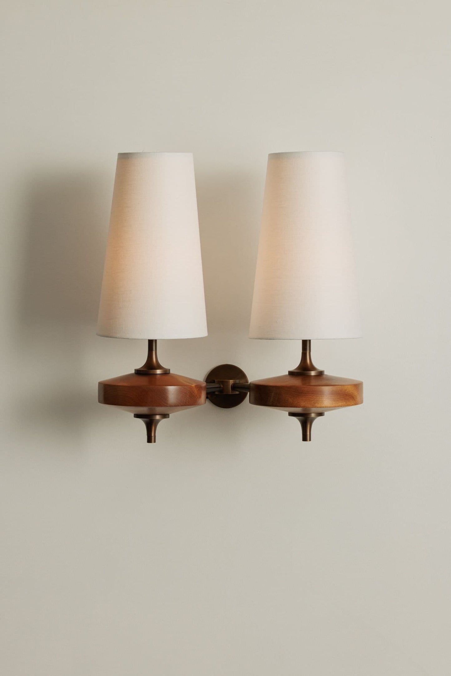 Tapered Shade Wall Light Sconce With Sculpted Base