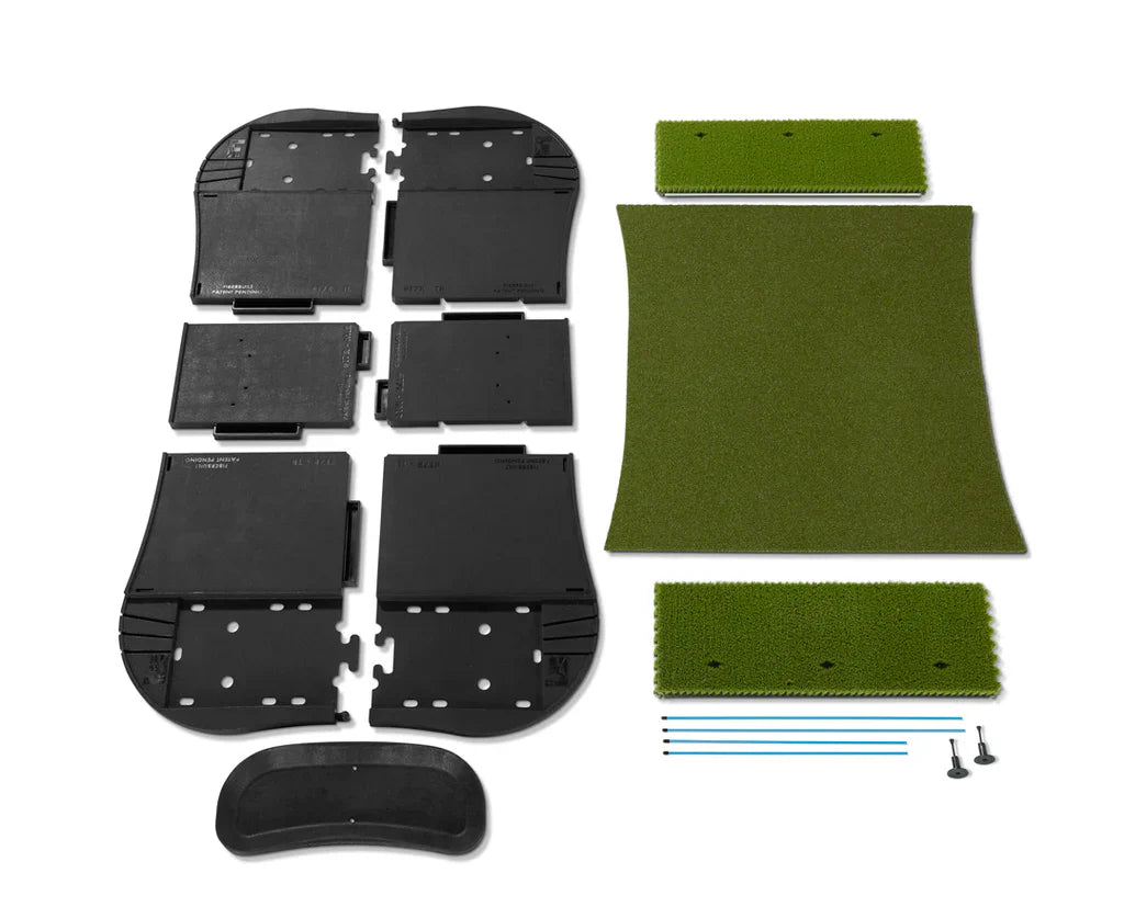 Fiberbuilt Grass Series Hourglass Pro Studio Golf Mat - Double Hitting