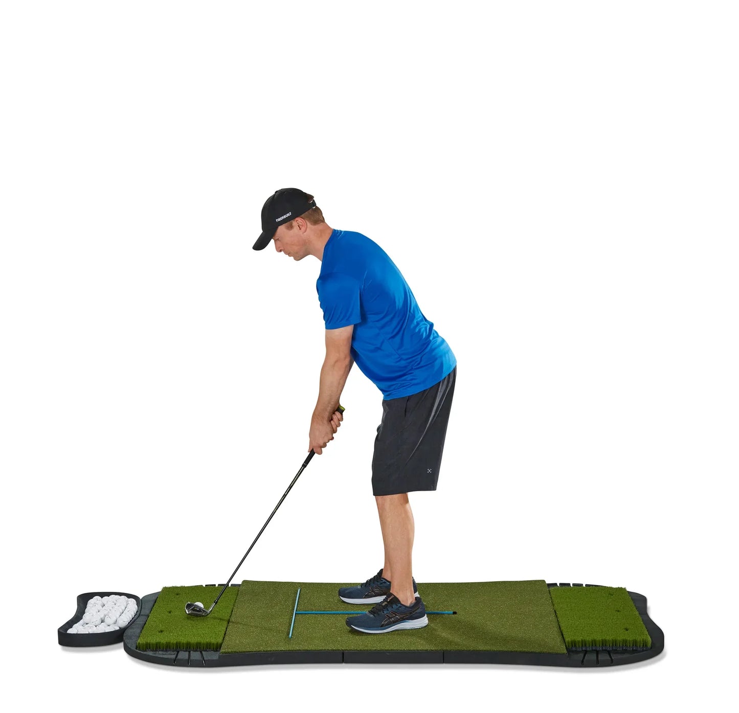 Fiberbuilt Grass Series Hourglass Pro Studio Golf Mat - Double Hitting