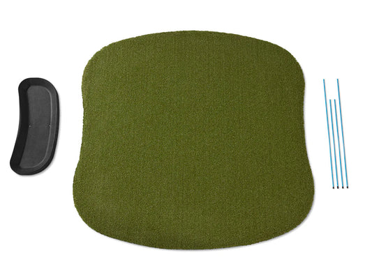 Fiberbuilt Performance Turf Series Hourglass Golf Mat Kit - 5'X5'