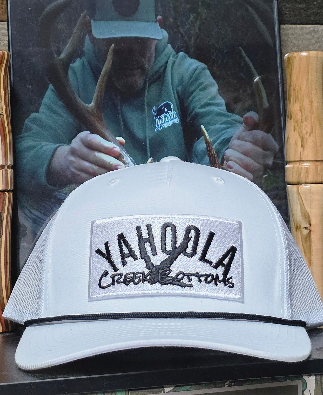 Ycb patch Logo White Hat Black Rope