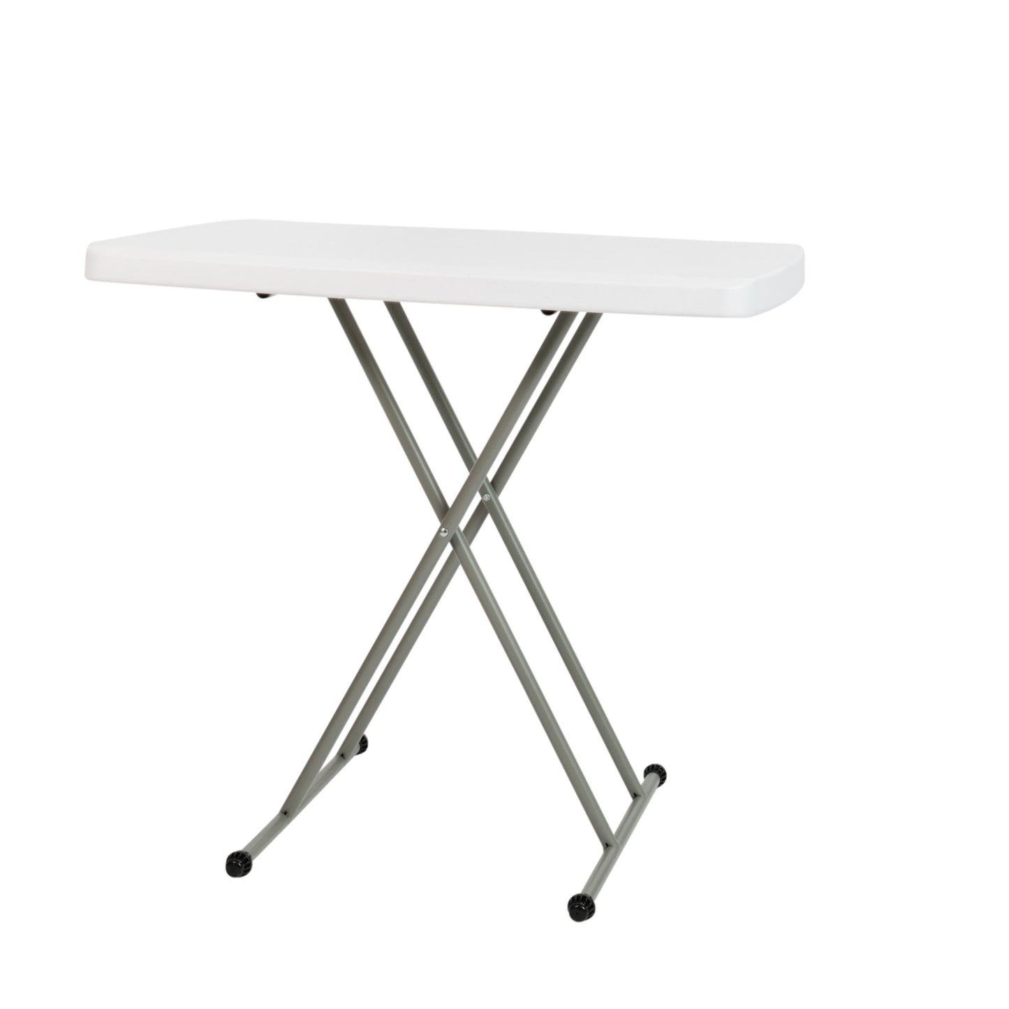 Indoor/Outdoor Plastic Folding Table, Adjustable Height Commercial Grade Side Table, Laptop Table, TV Tray