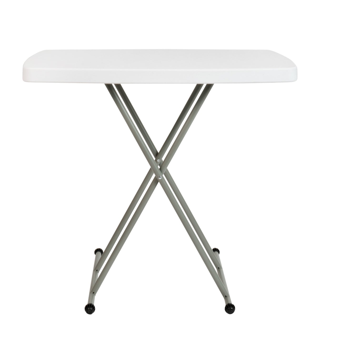 Indoor/Outdoor Plastic Folding Table, Adjustable Height Commercial Grade Side Table, Laptop Table, TV Tray
