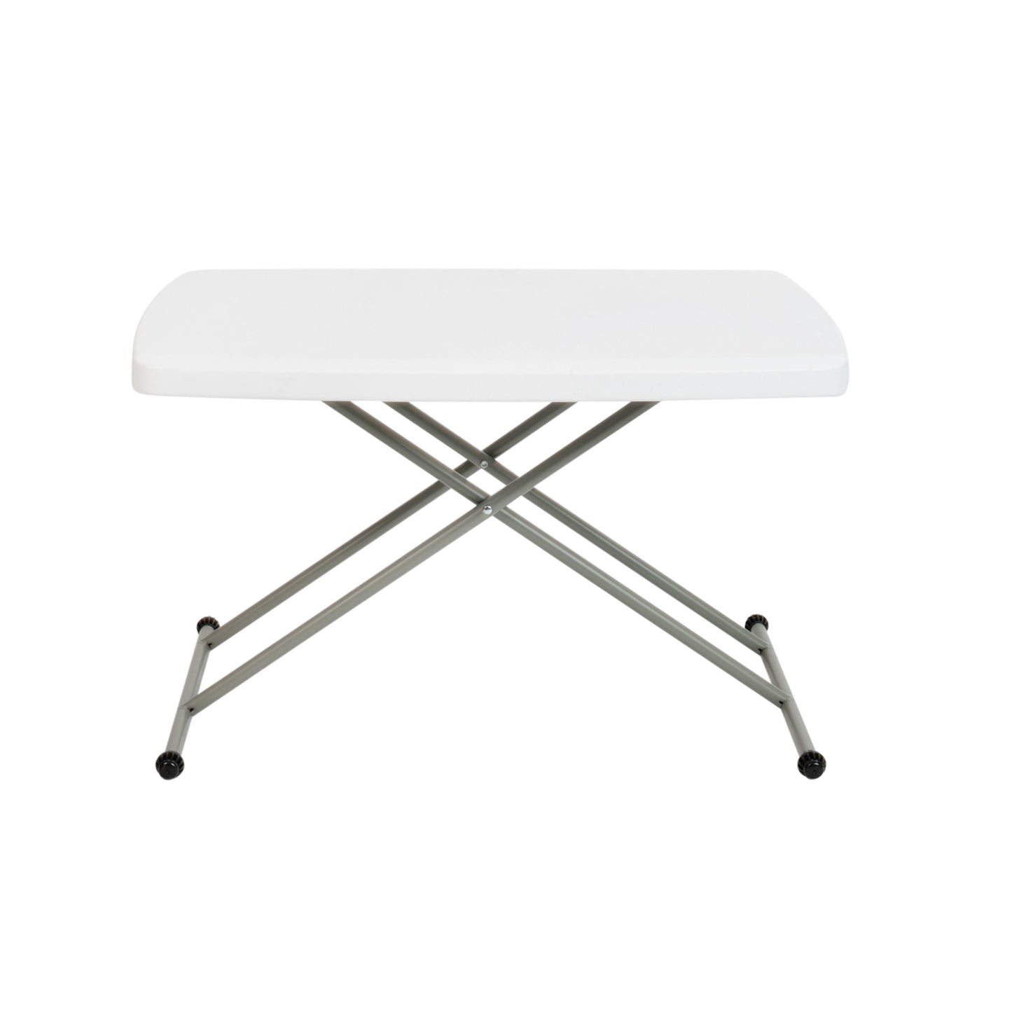 Indoor/Outdoor Plastic Folding Table, Adjustable Height Commercial Grade Side Table, Laptop Table, TV Tray