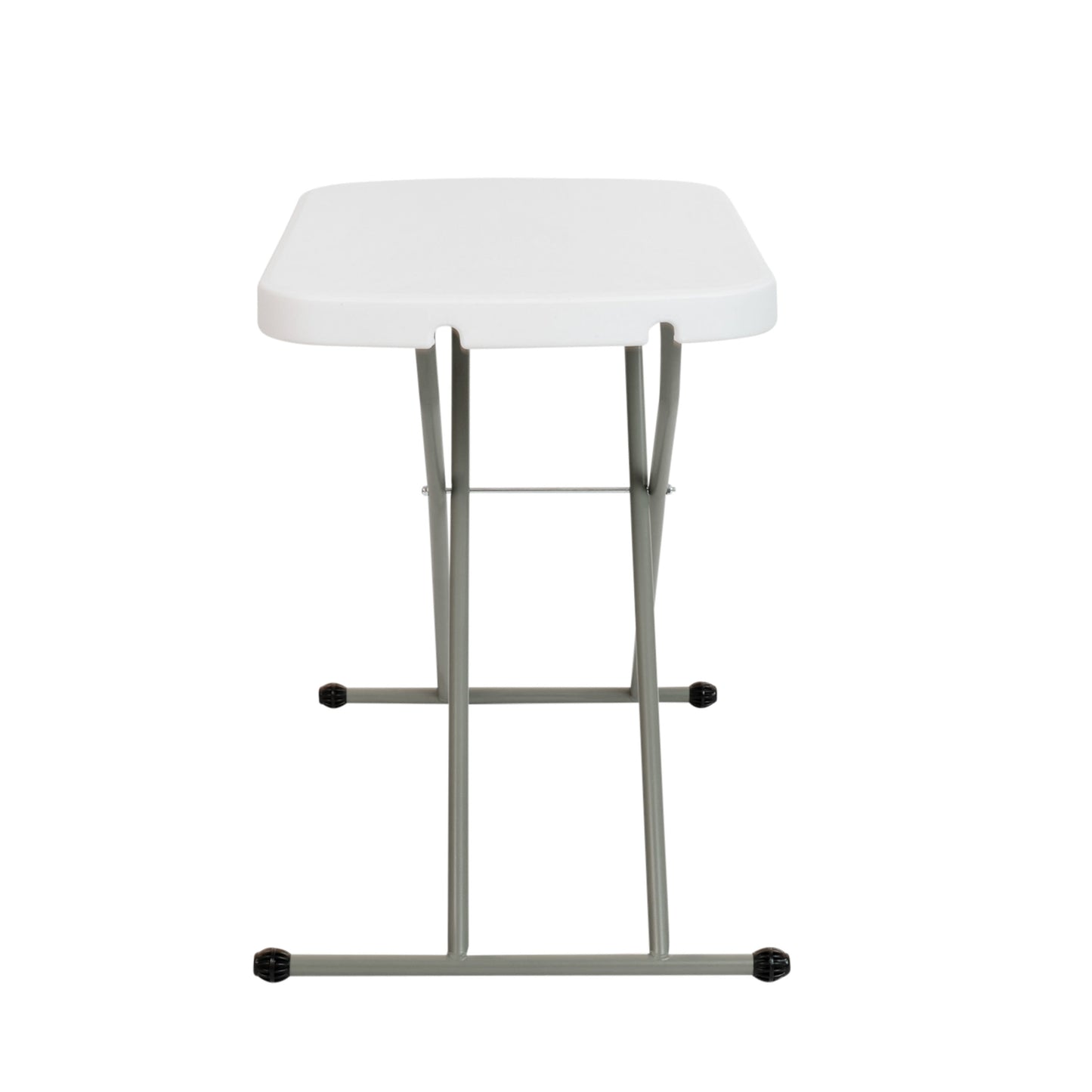 Indoor/Outdoor Plastic Folding Table, Adjustable Height Commercial Grade Side Table, Laptop Table, TV Tray