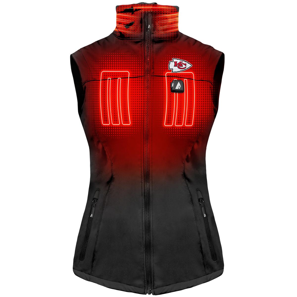 ActionHeat Kansas City Chiefs 5V Women's Softshell Battery Heated Vest