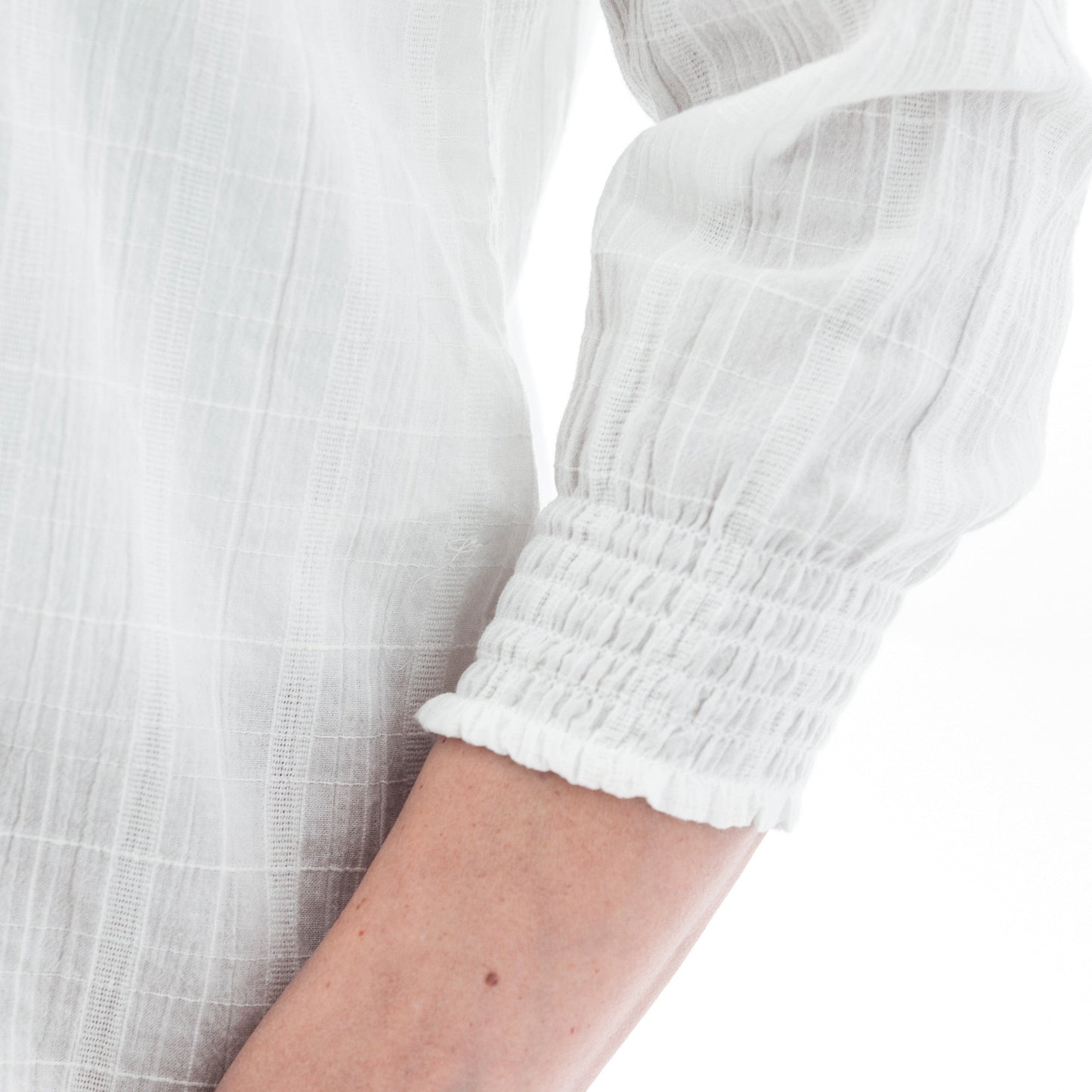 Anna Smocked Sleeve Blouse - J28752