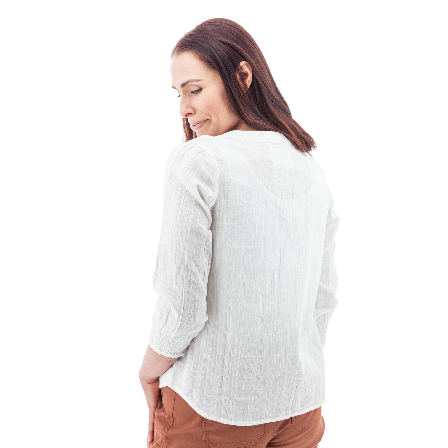 Anna Smocked Sleeve Blouse - J28752