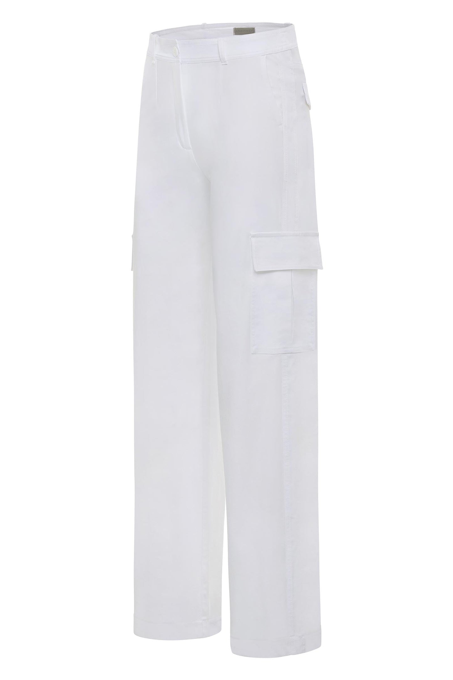 Julia Wide Leg Cargo Pant White