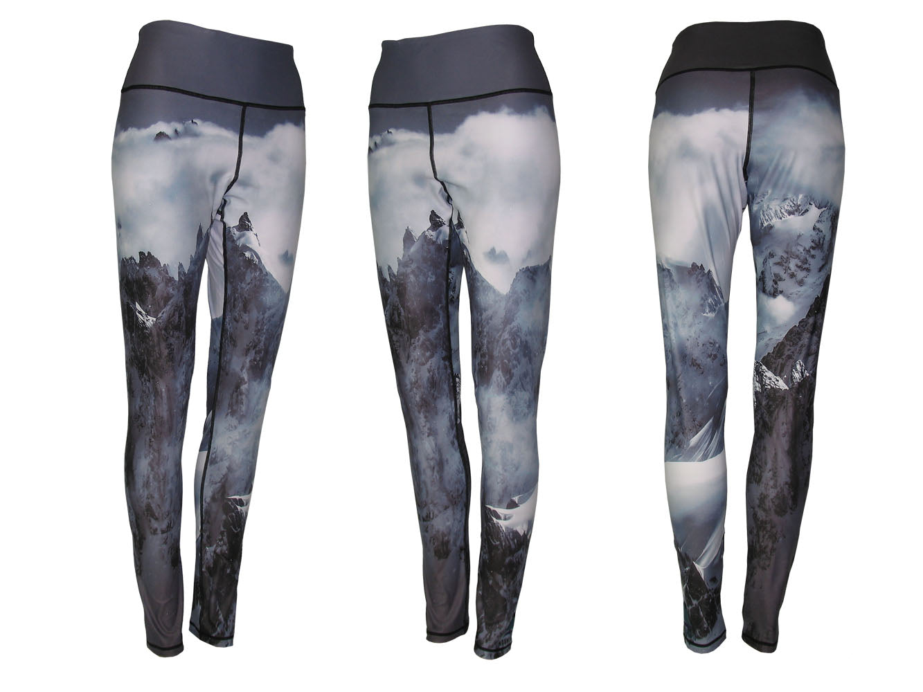 Jagged Edge Mountain Print Patterned All Sport Leggings