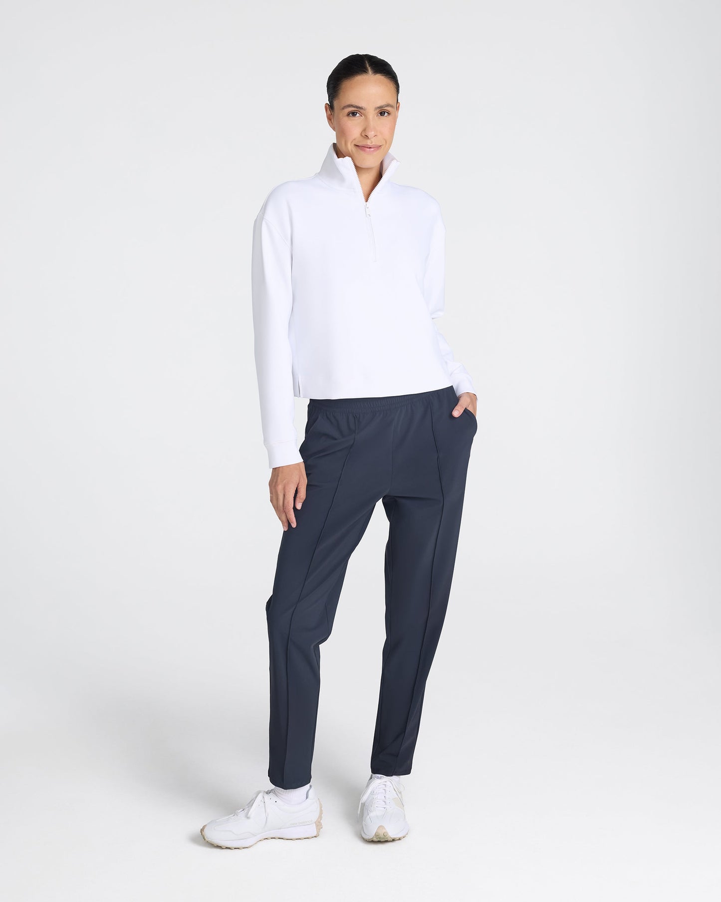 At Ease Quarterzip -  White