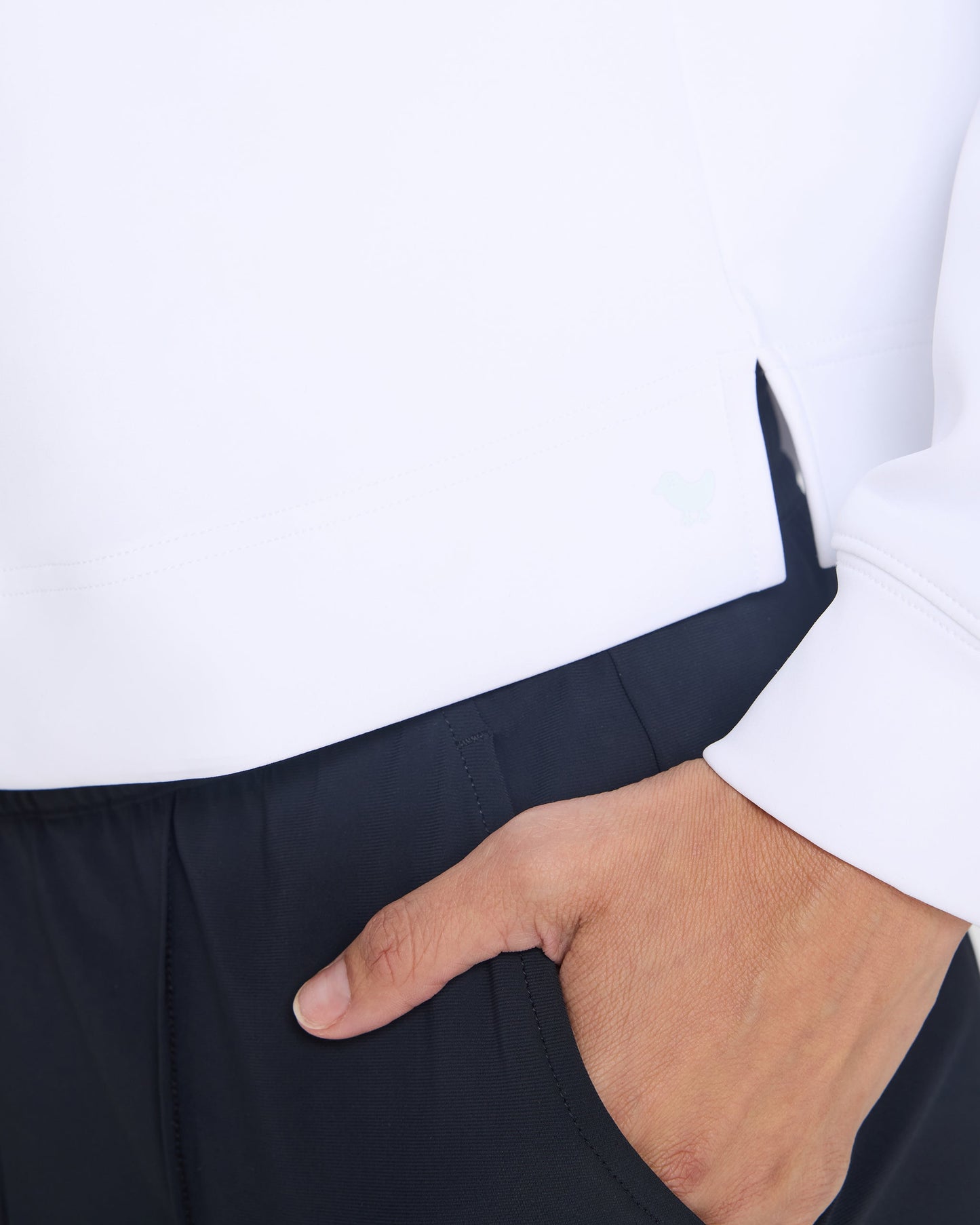 At Ease Quarterzip -  White