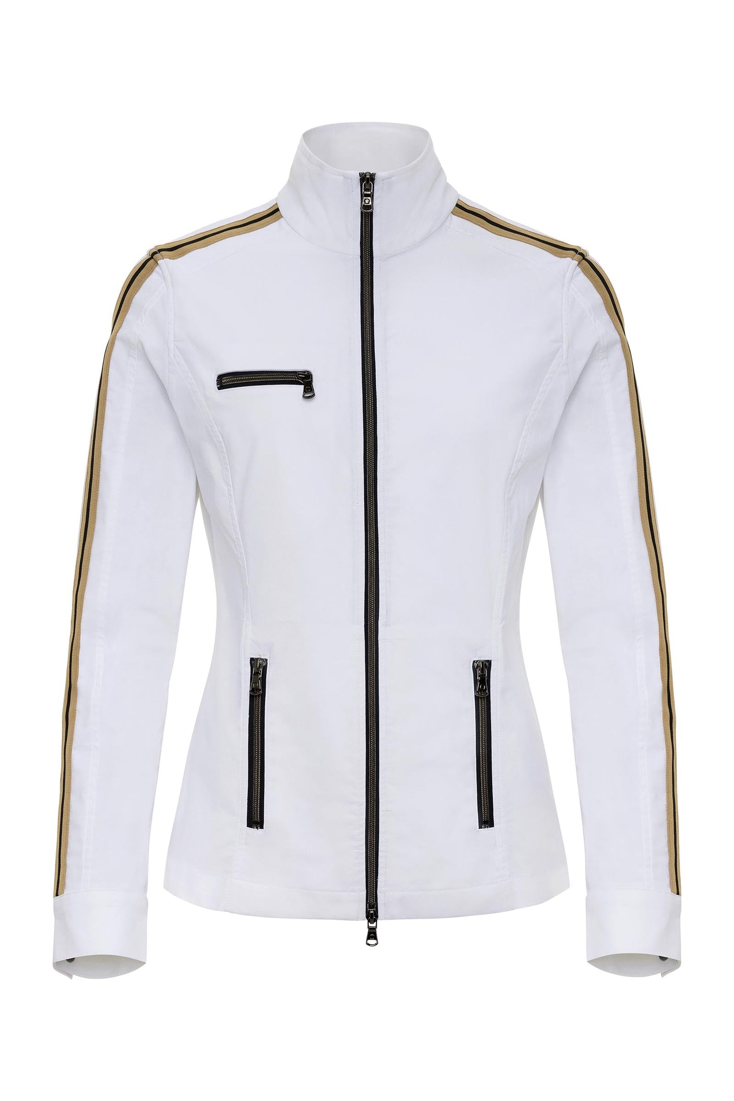 Justine Side-Stripe Racer Jacket