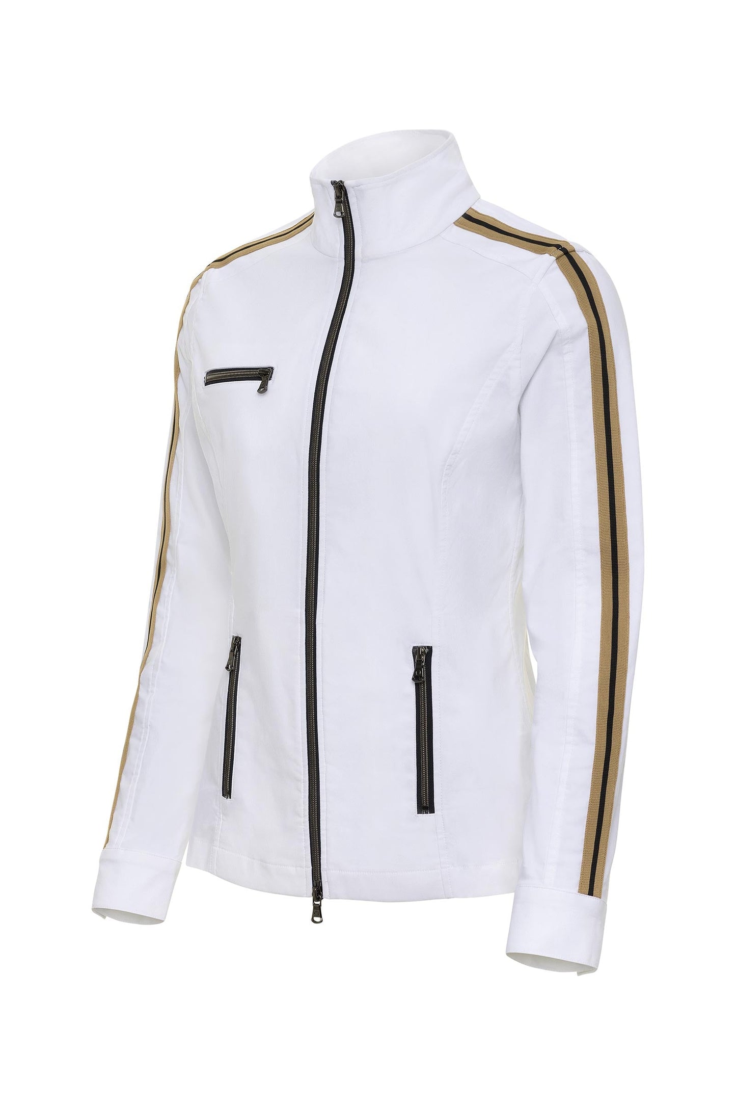 Justine Side-Stripe Racer Jacket