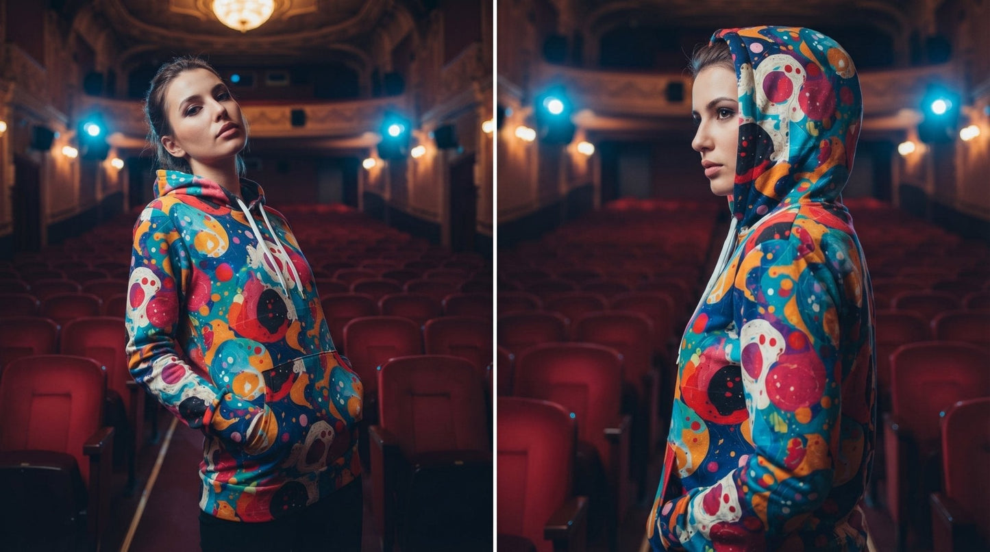 Seven Tails Moon Nature's Collage AOP Hoodie – Vibrant Patchwork Streetwear