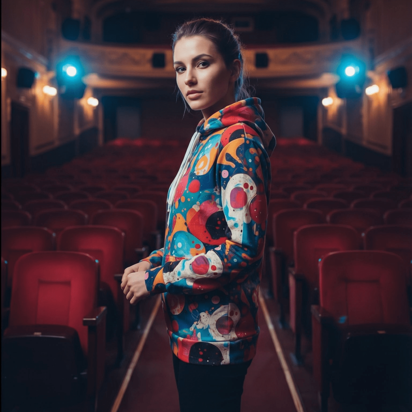 Seven Tails Moon Nature's Collage AOP Hoodie – Vibrant Patchwork Streetwear