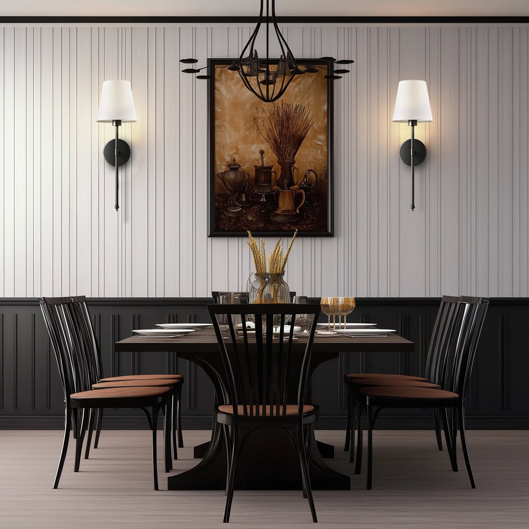 2 Pack Cordless LED Light Wall Sconce With Fabric Shade Wall Light