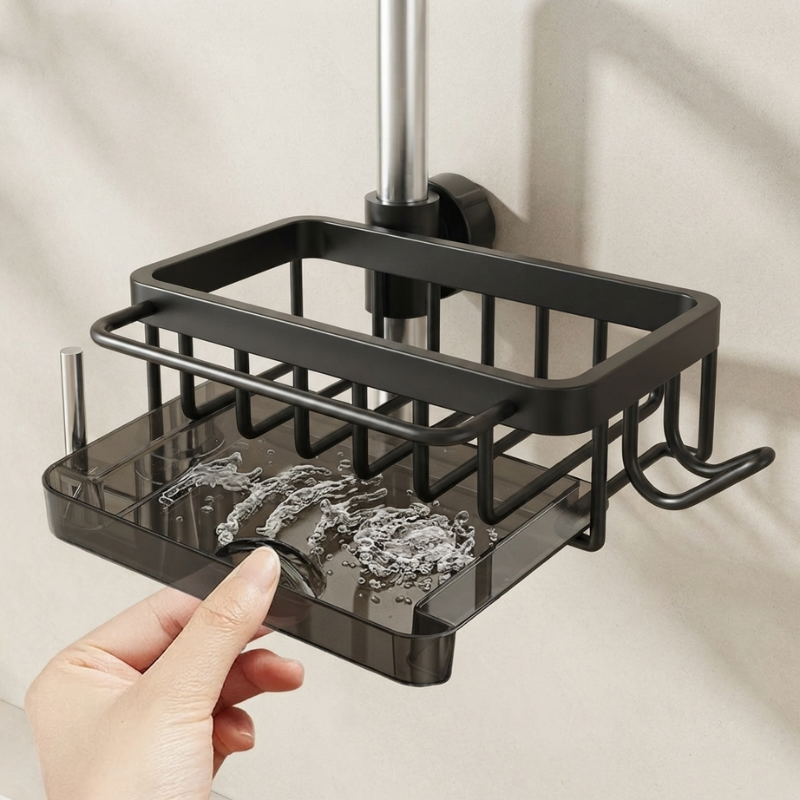 Kitchen Sink Caddy Over Sink Sponge Holder Organizer