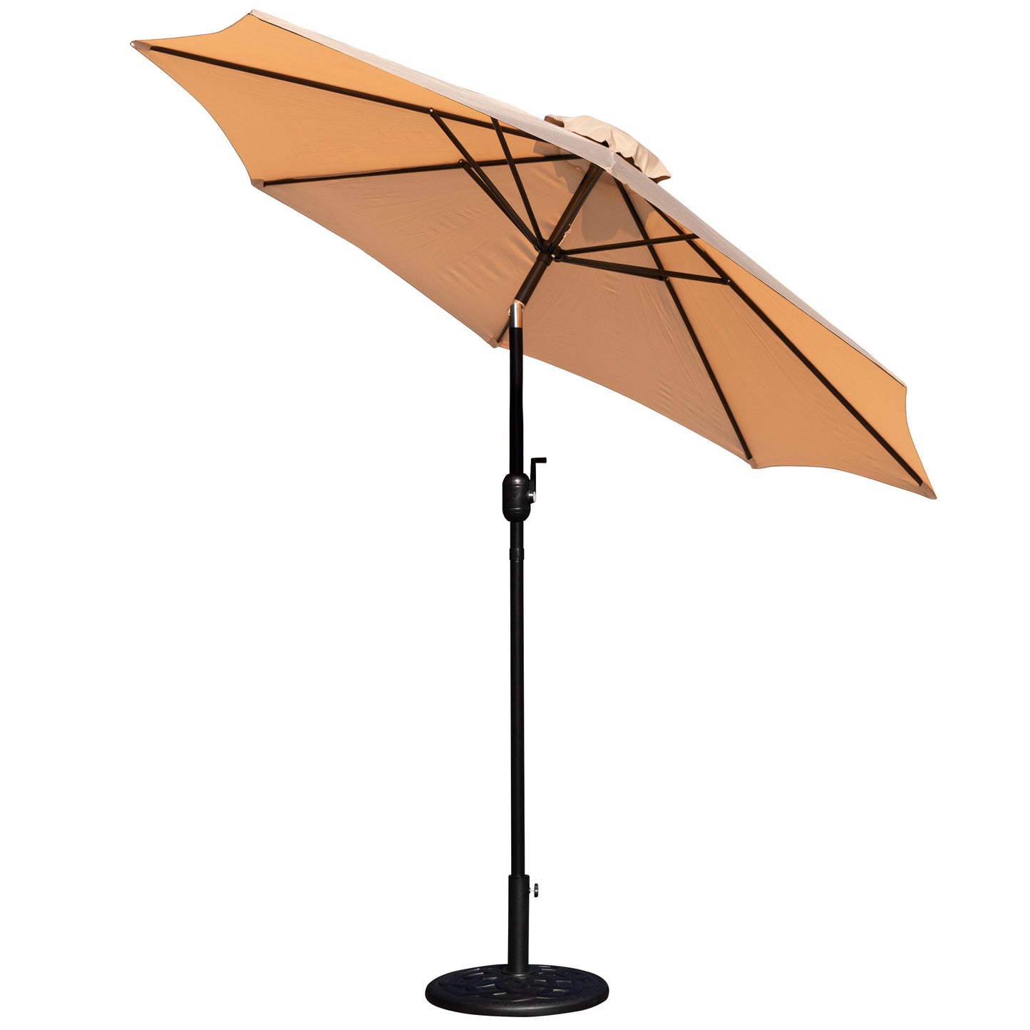 Kona9 FT Round Umbrella with Crank and Tilt Function and Standing Umbrella Base