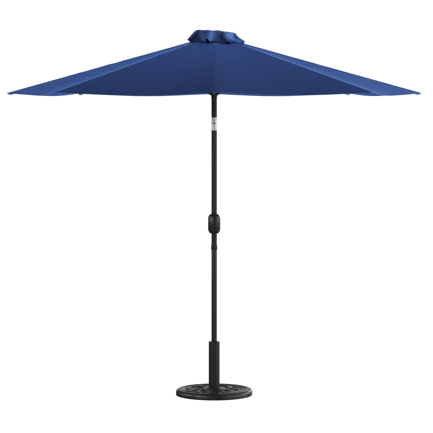 Kona9 FT Round Umbrella with Crank and Tilt Function and Standing Umbrella Base