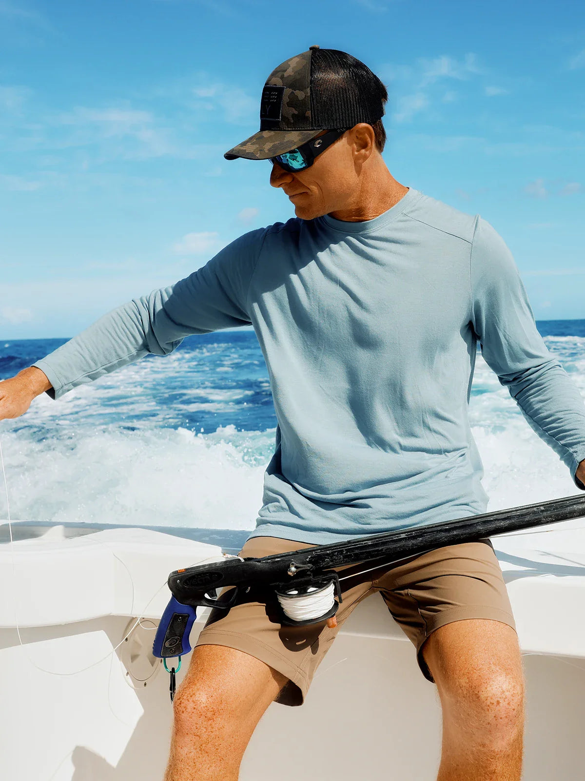 Men's Bamboo Lightweight Long Sleeve - Blue Fog