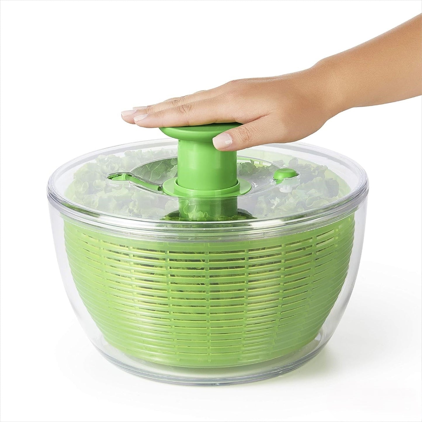 Salad Spinner Manual Pull Handle Large Capacity Dishwasher Safe