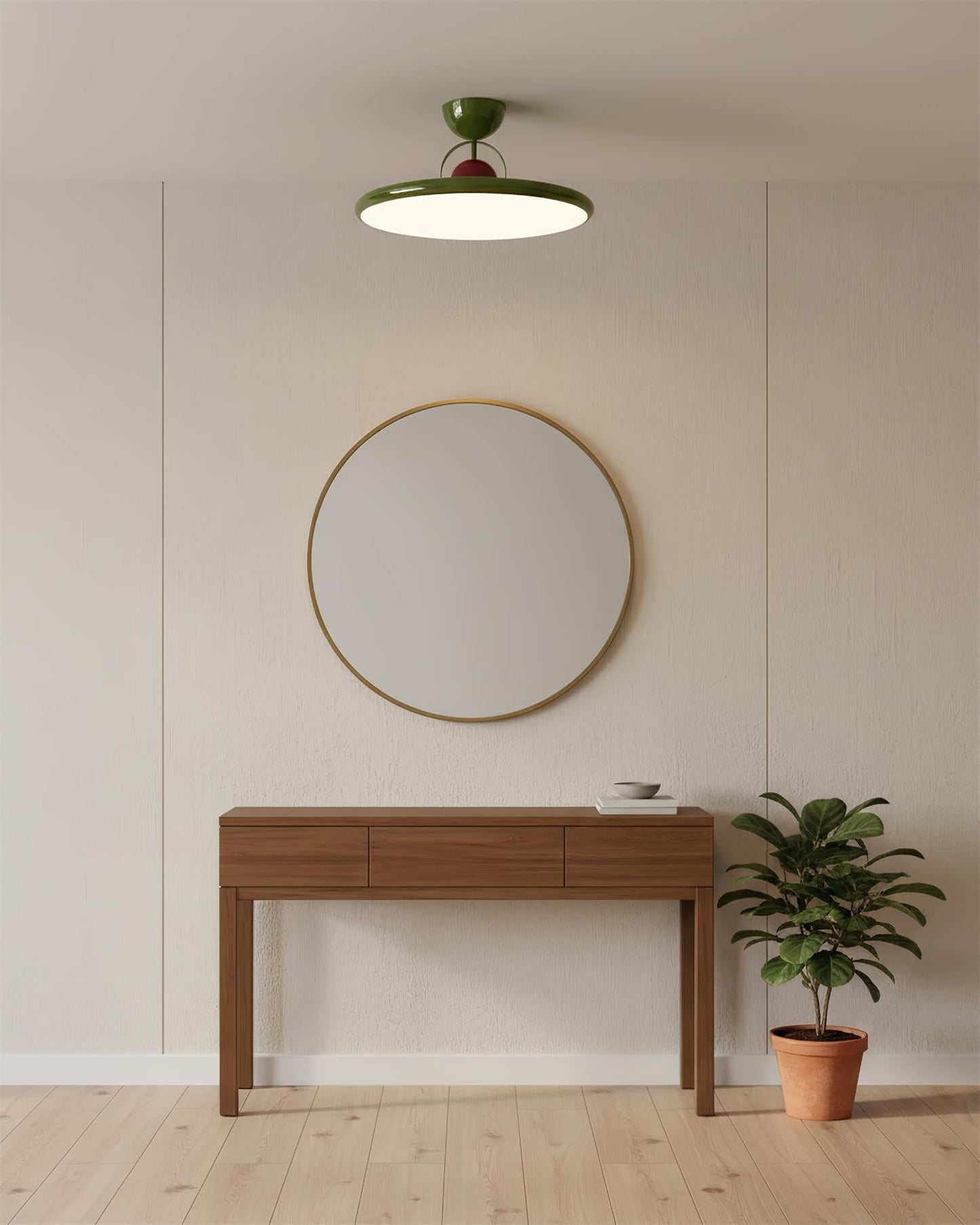 Floating Disc Ceiling Light With Offset Canopy